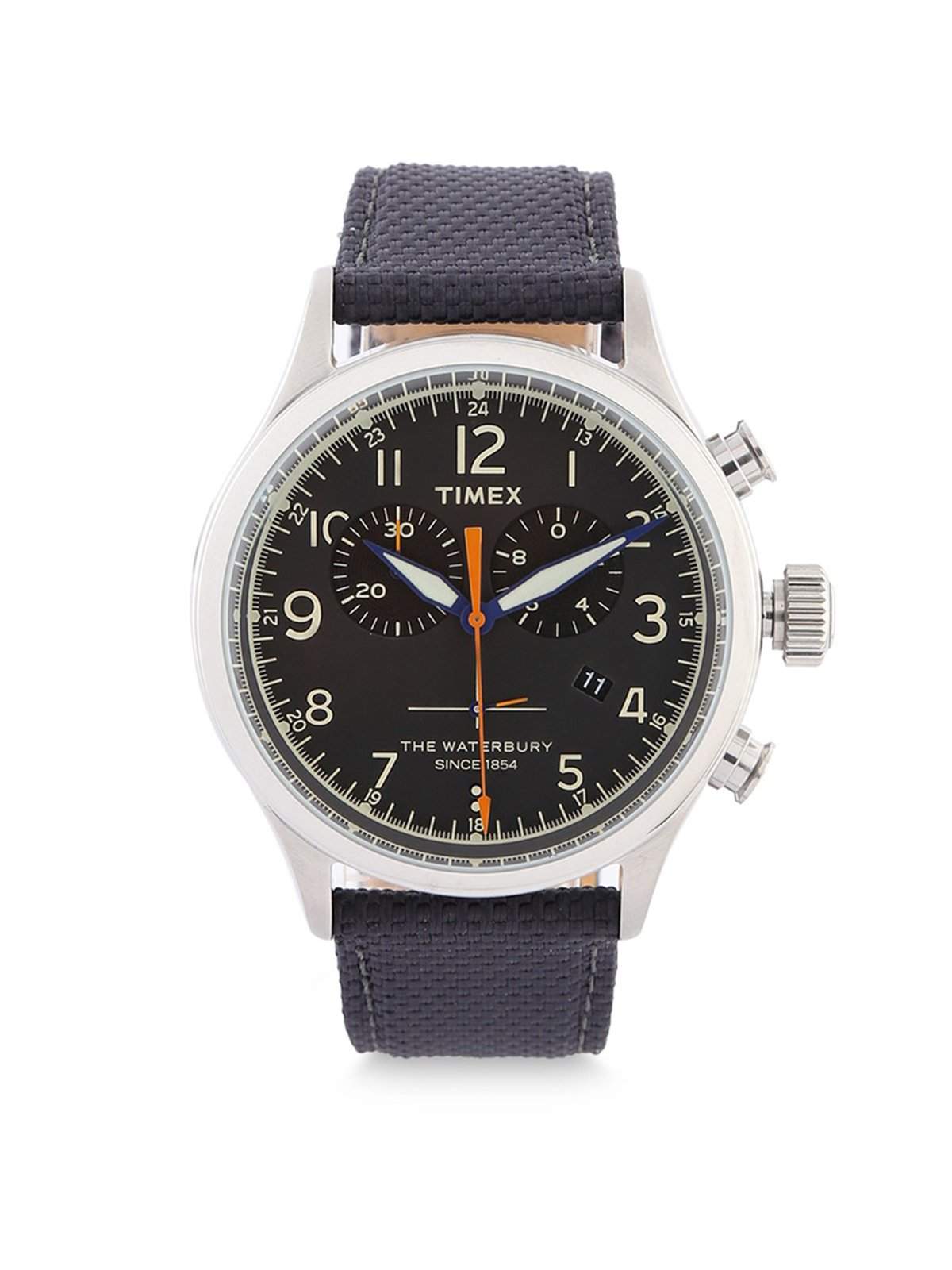 Analog Watch True Since 1854 Timex Men Blue Round Stainless Steel