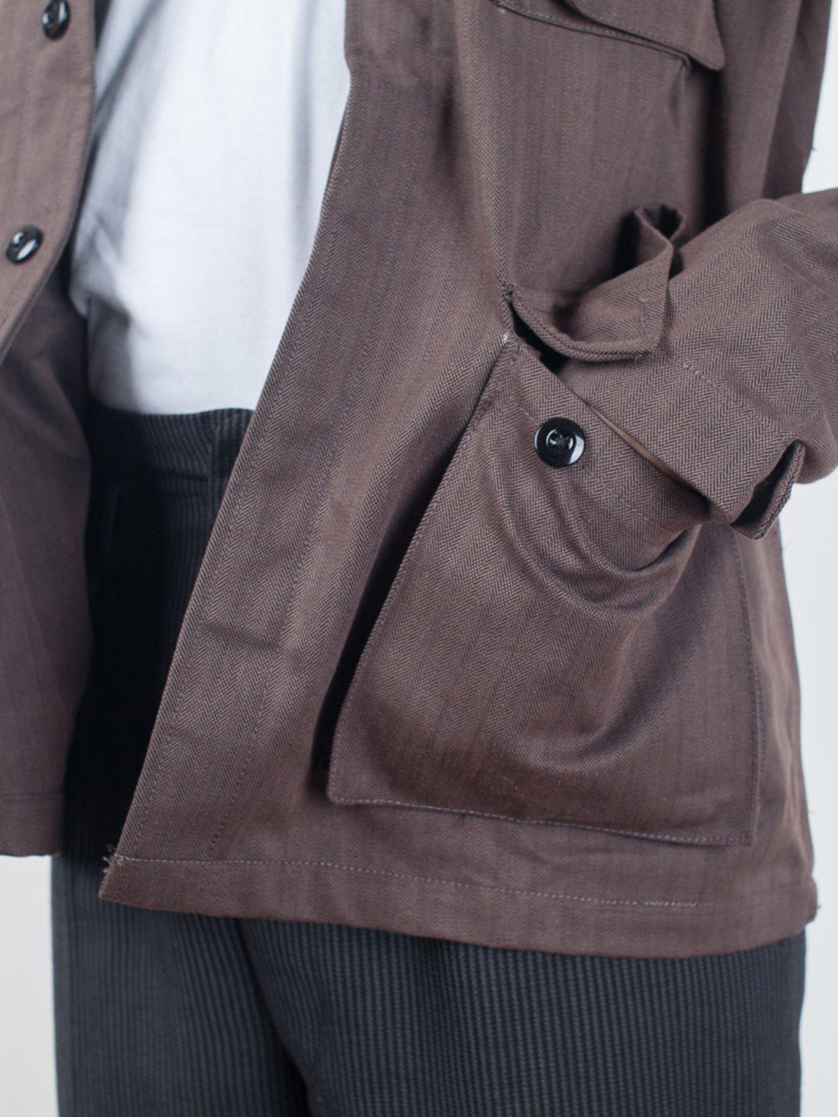 Qutn Field Jacket II Brown Herringbone - MORE by Morello Indonesia