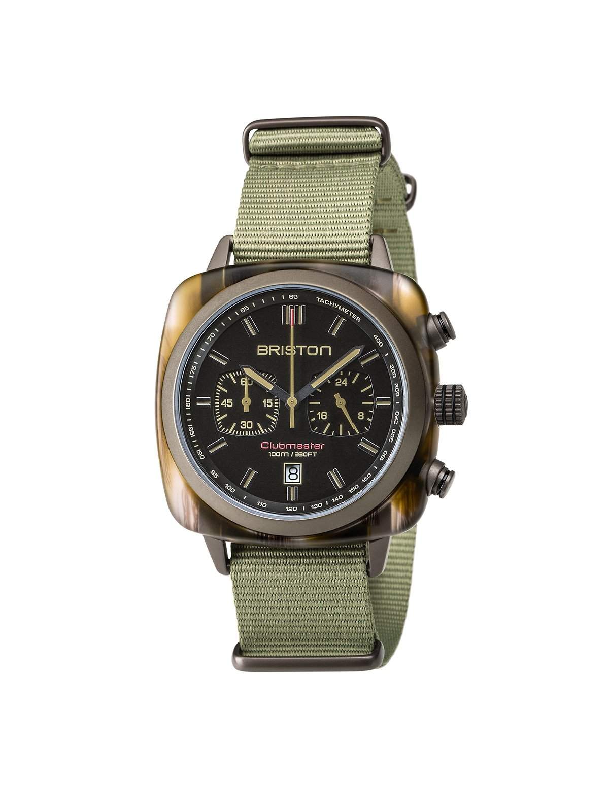 Briston Clubmaster Sport Acetate Chronograph Jungle 42mm - MORE by Morello Indonesia