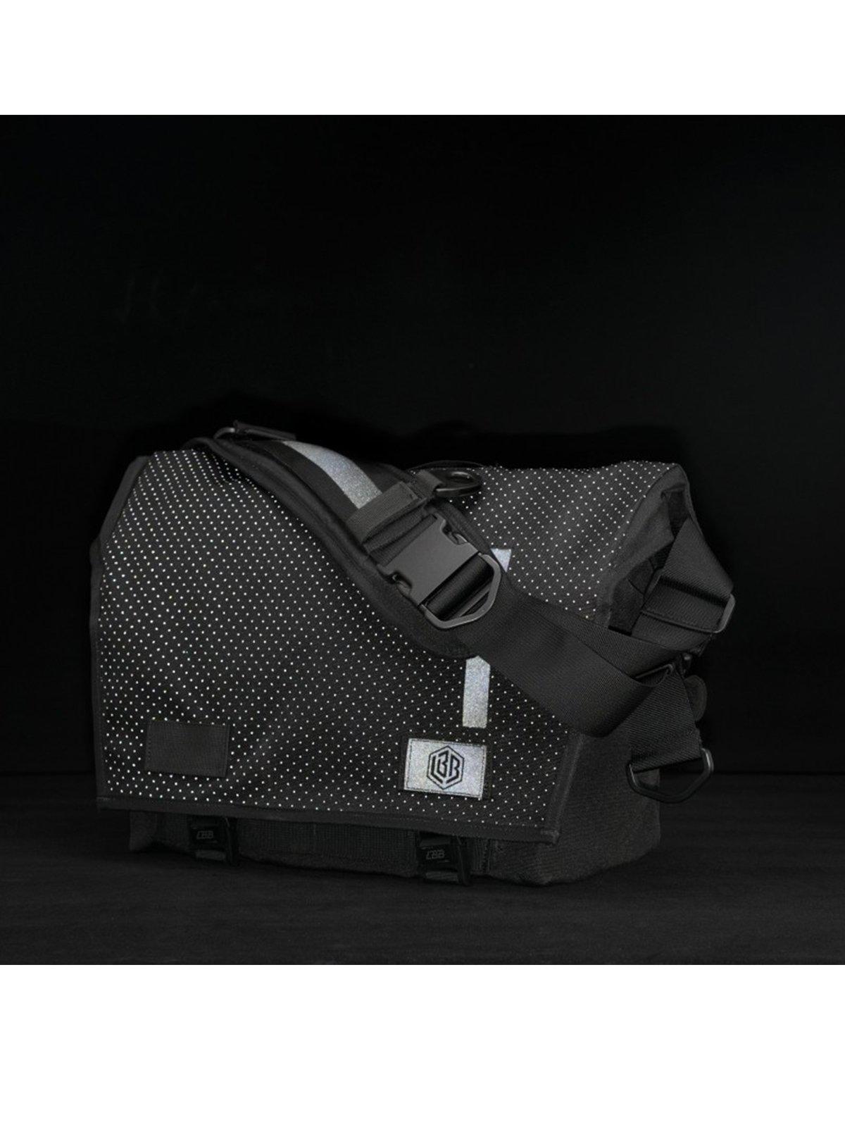 Life Behind Bars The Echelon S Eclipse 22L Messenger Bag Black Reflective - MORE by Morello Indonesia