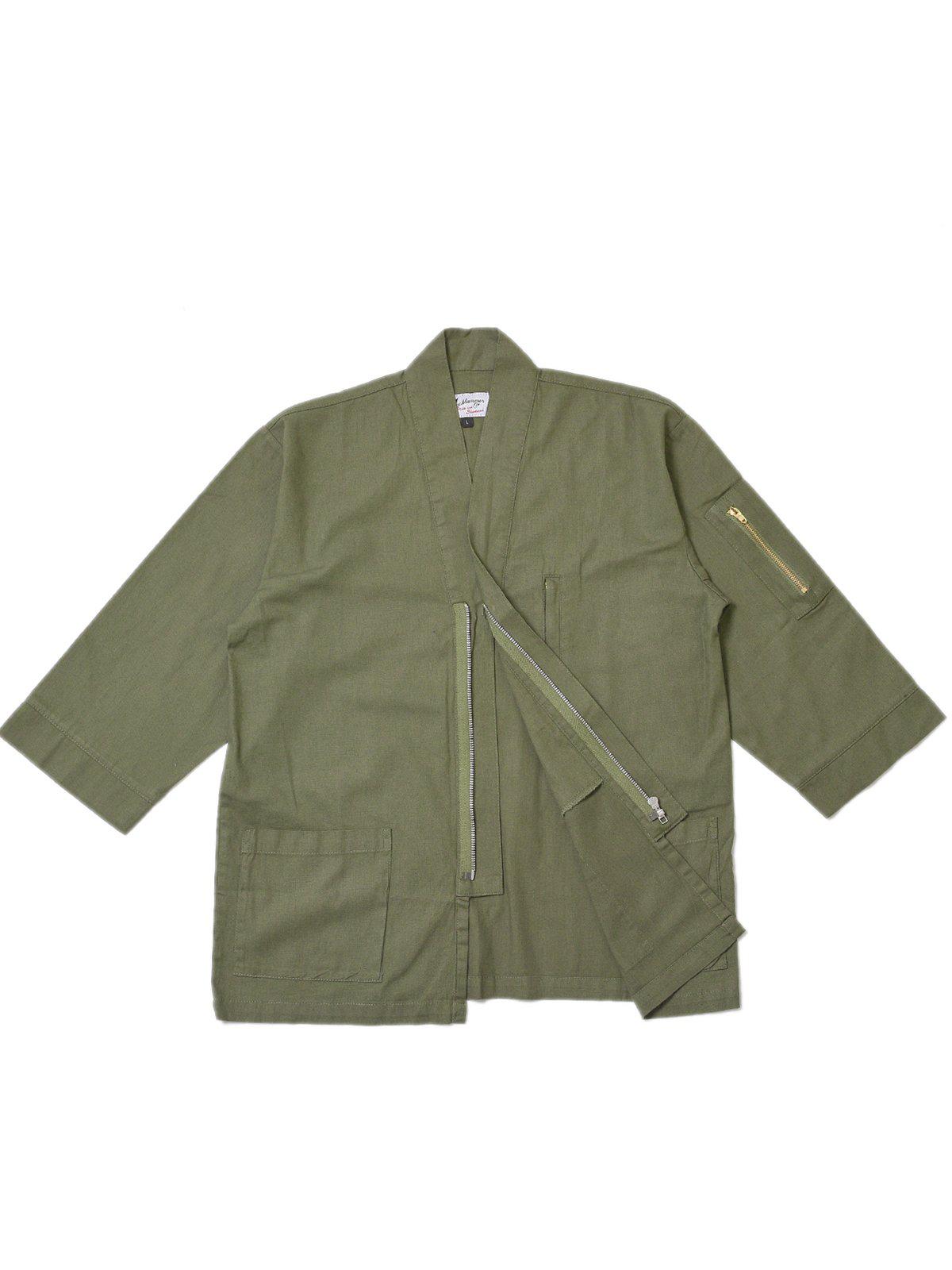 Jackhammer Ramie Tenchu Jacket Sage - MORE by Morello Indonesia