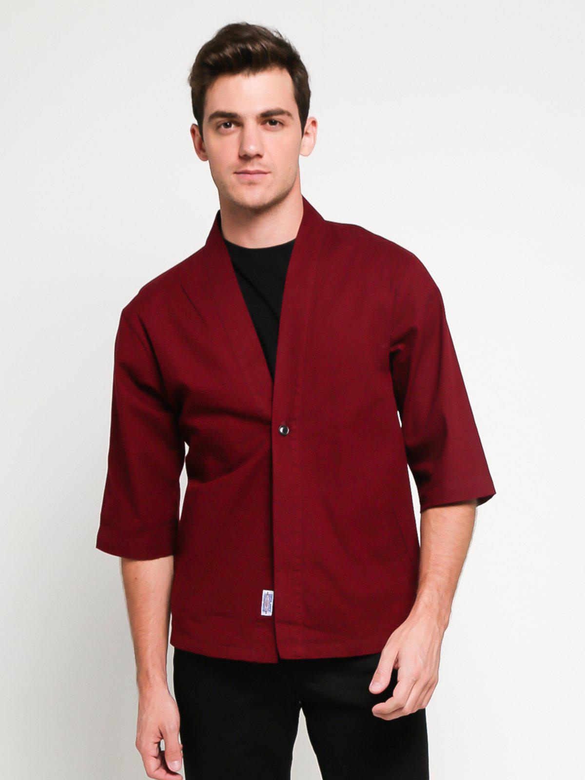 Jackhammer Ramie Noragi Jacket Sangria - MORE by Morello Indonesia
