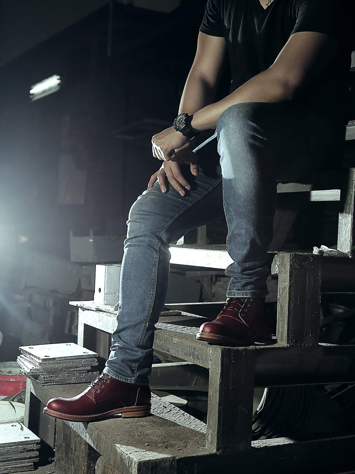 Heimdall Raider Boots Maroon - MORE by Morello Indonesia