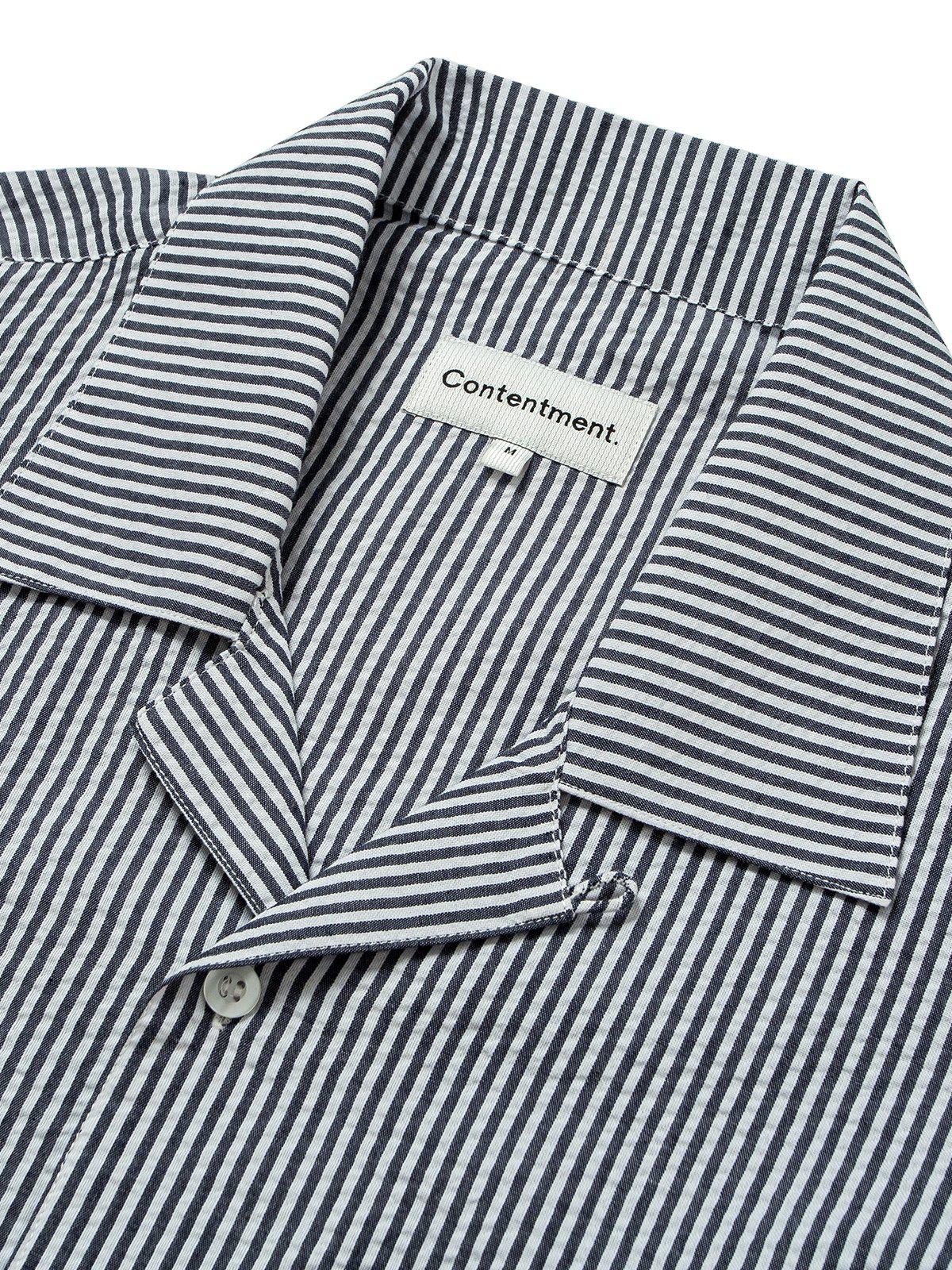 Contentment. Relaxed Seersucker Grey Shirt - MORE by Morello Indonesia