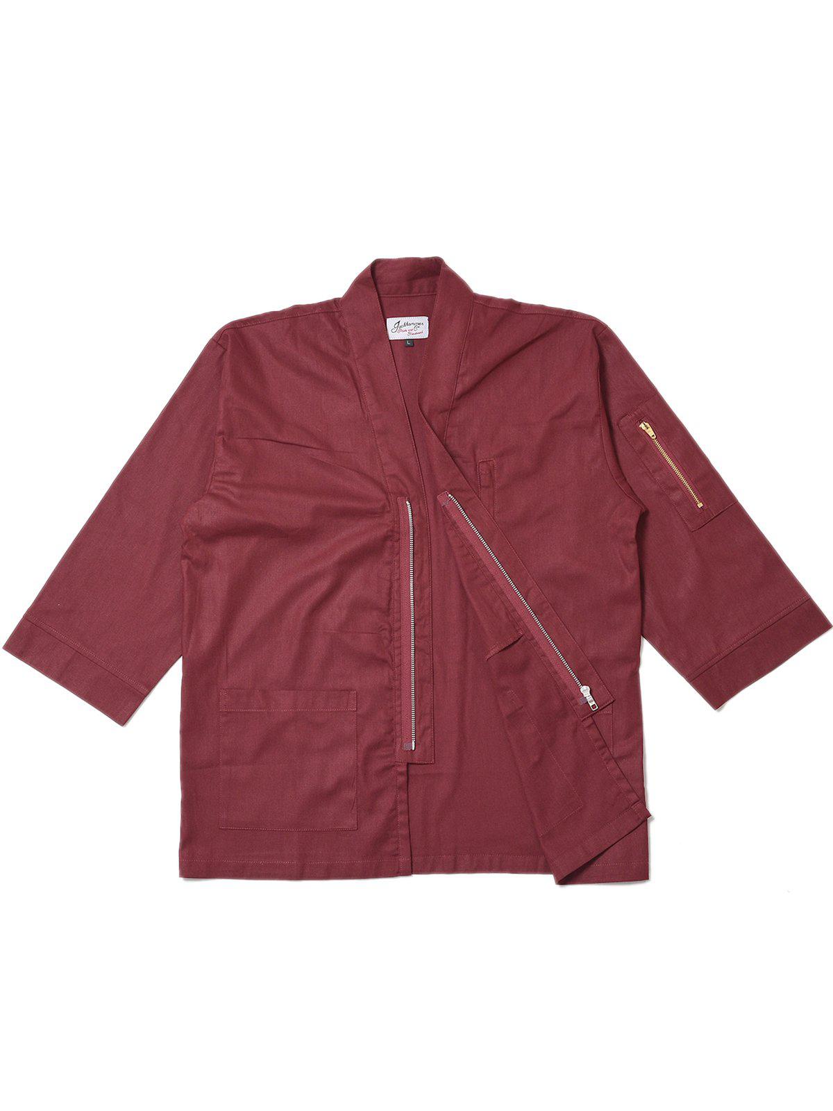 Jackhammer Ramie Tenchu Jacket Sangria - MORE by Morello Indonesia