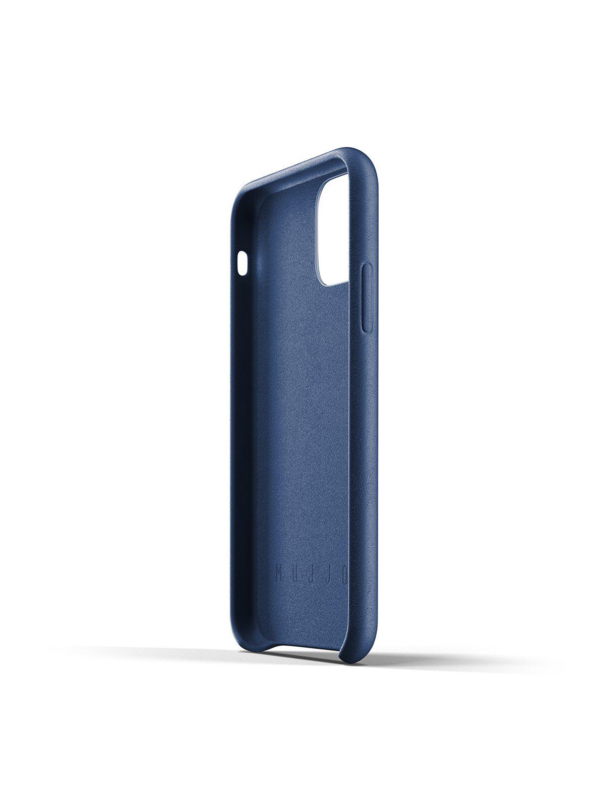 Mujjo Full Leather Case for iPhone 11 Pro Monaco Blue - MORE by Morello Indonesia