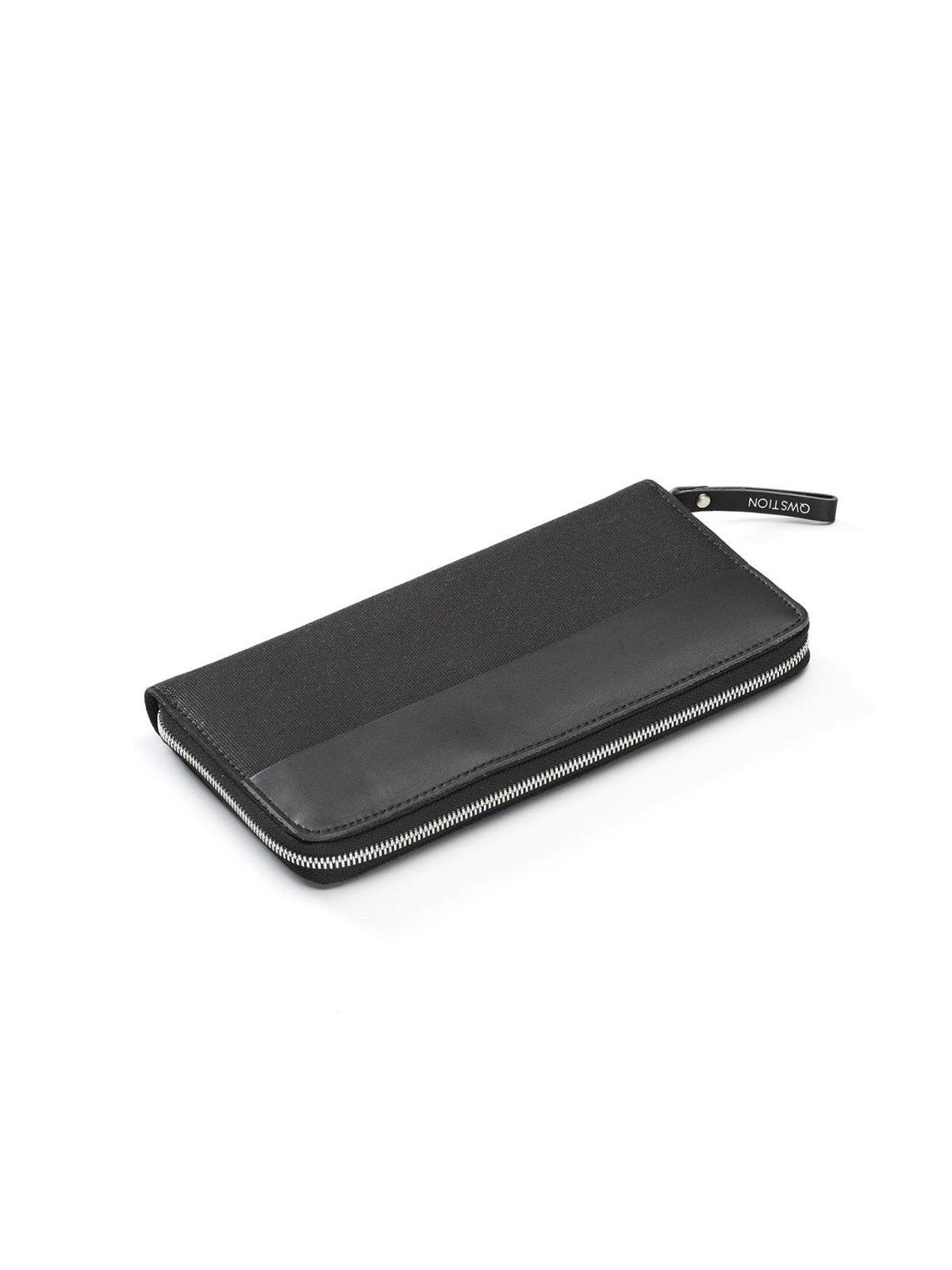 Qwstion Travel Wallet Black Leather - MORE by Morello Indonesia