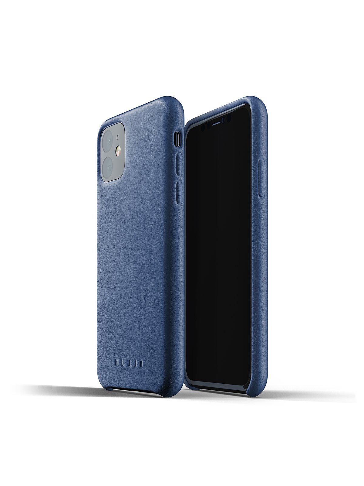 Mujjo Full Leather Case for iPhone 11 Monaco Blue - MORE by Morello Indonesia