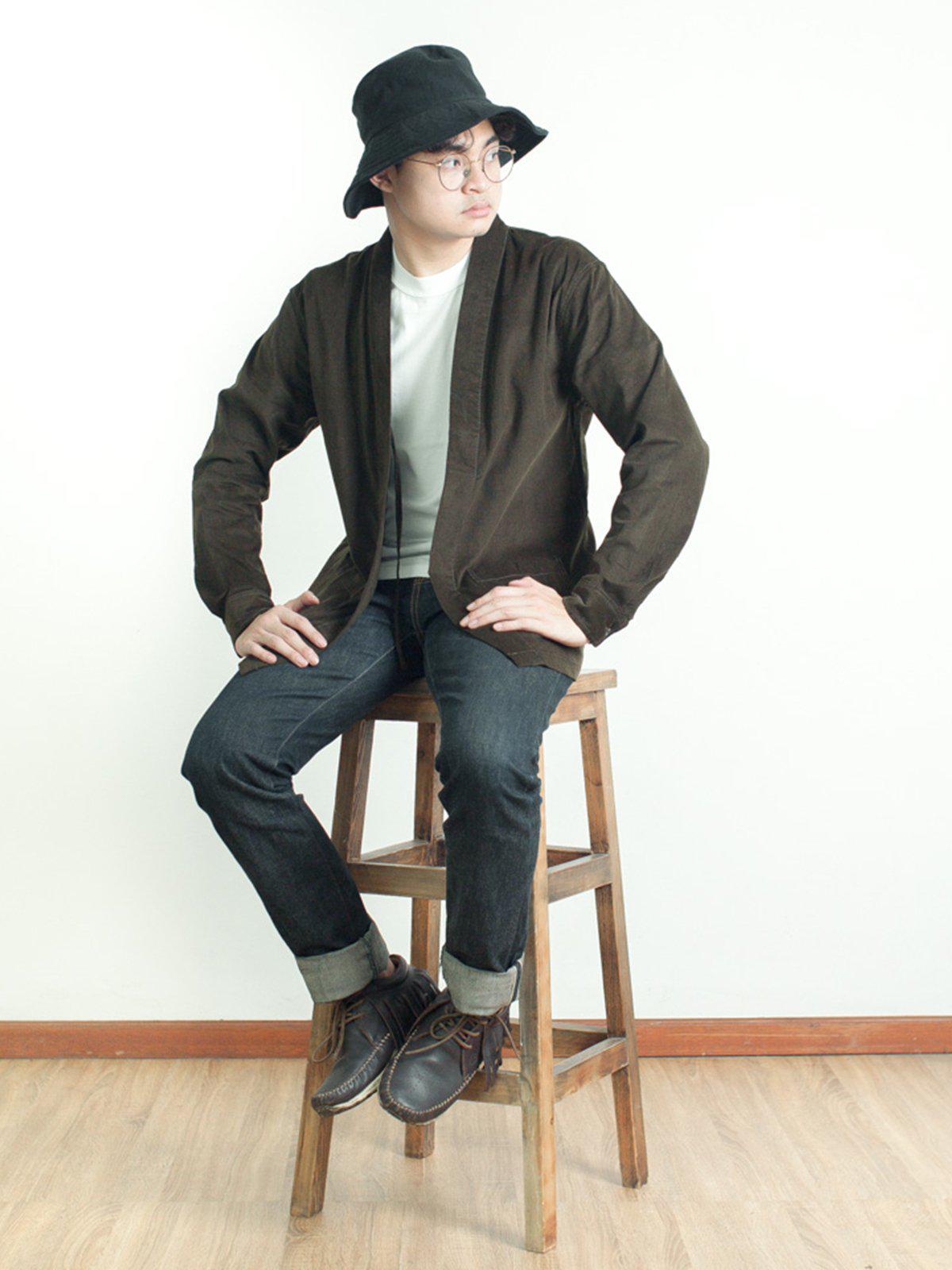Qutn Throw On Olive Corduroy - MORE by Morello Indonesia