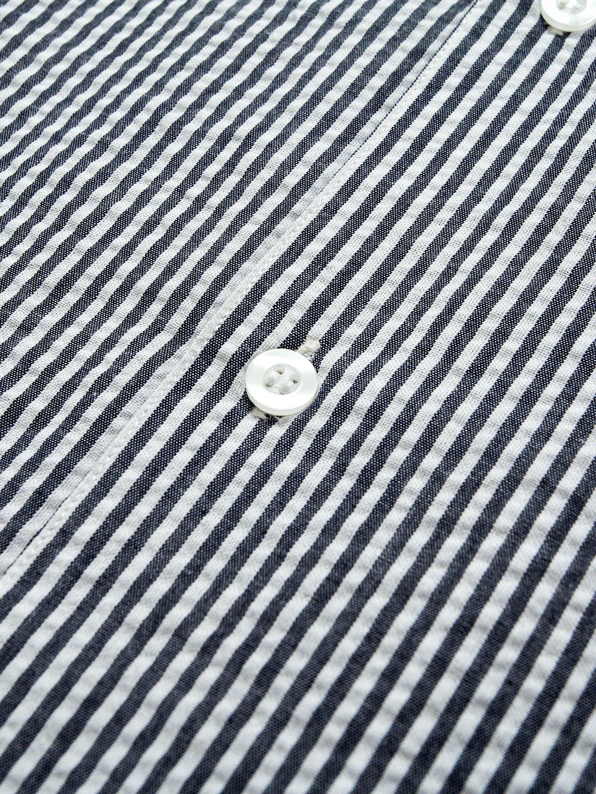 Contentment. Relaxed Seersucker Grey Shirt - MORE by Morello Indonesia