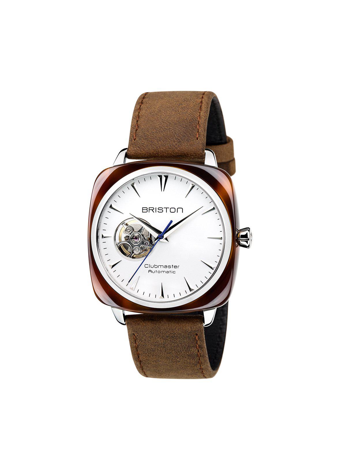 Briston Clubmaster Iconic Acetate Automatic HMS Date White Dial Opening 40mm - MORE by Morello Indonesia