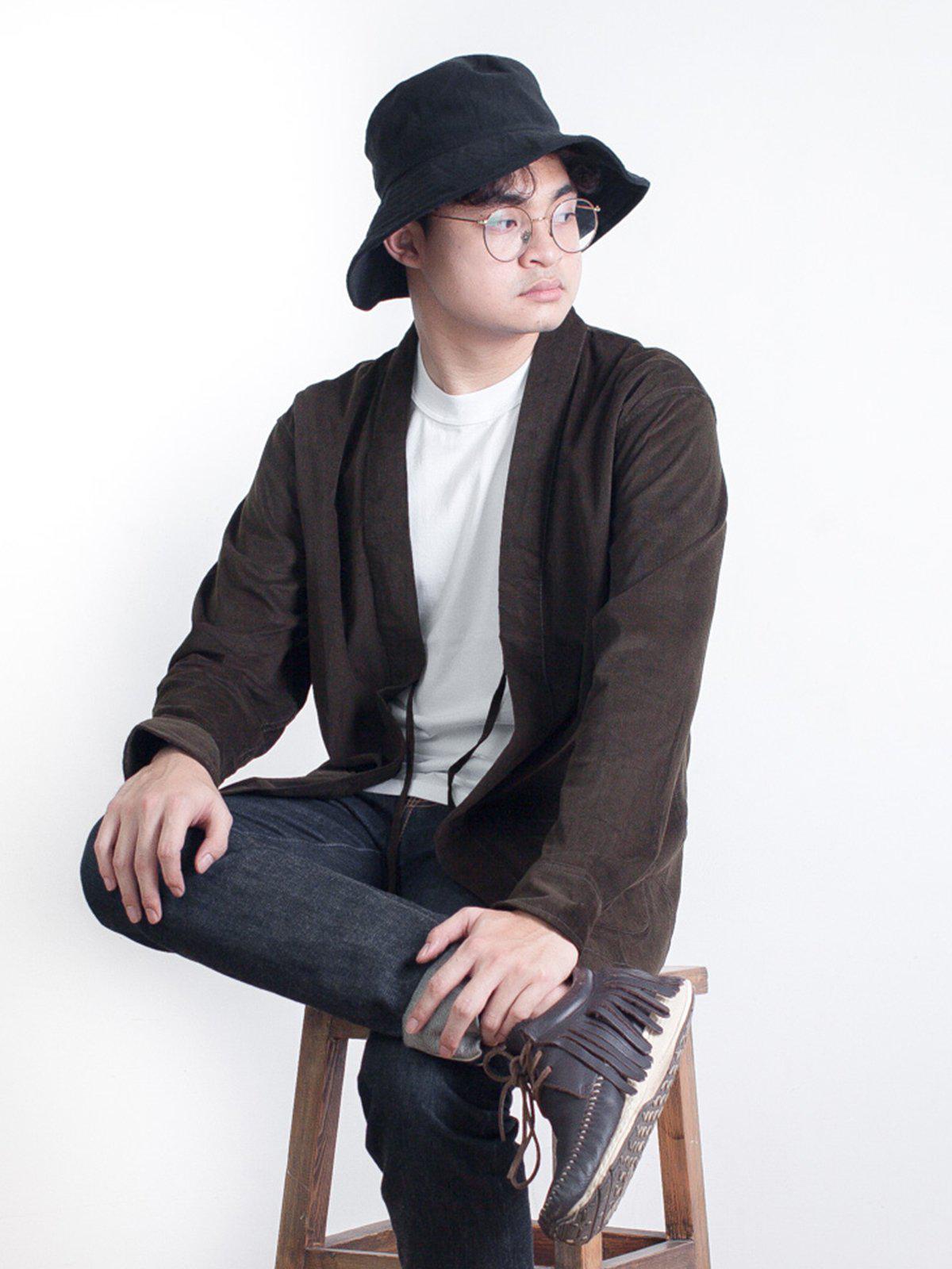 Qutn Throw On Olive Corduroy - MORE by Morello Indonesia