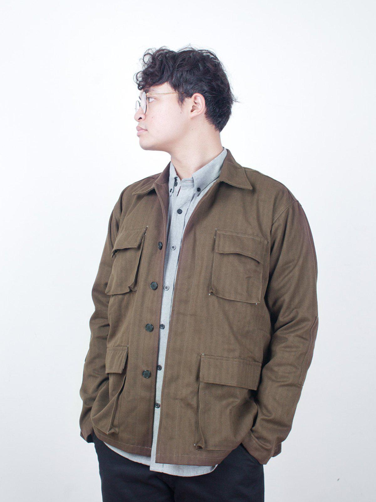 Qutn Field Jacket II Umber Herringbone - MORE by Morello Indonesia