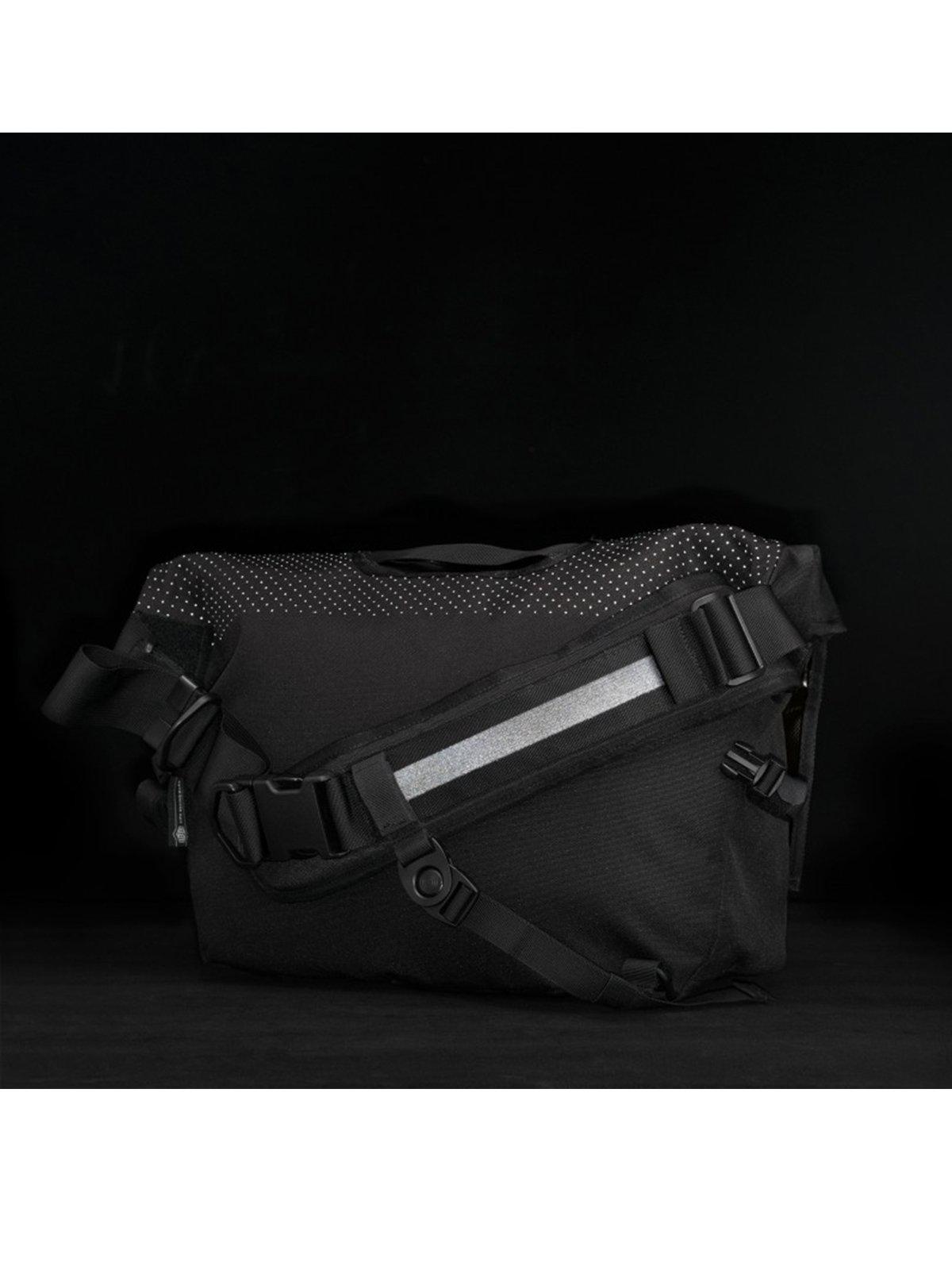Life Behind Bars The Echelon S Eclipse 22L Messenger Bag Black Reflective - MORE by Morello Indonesia