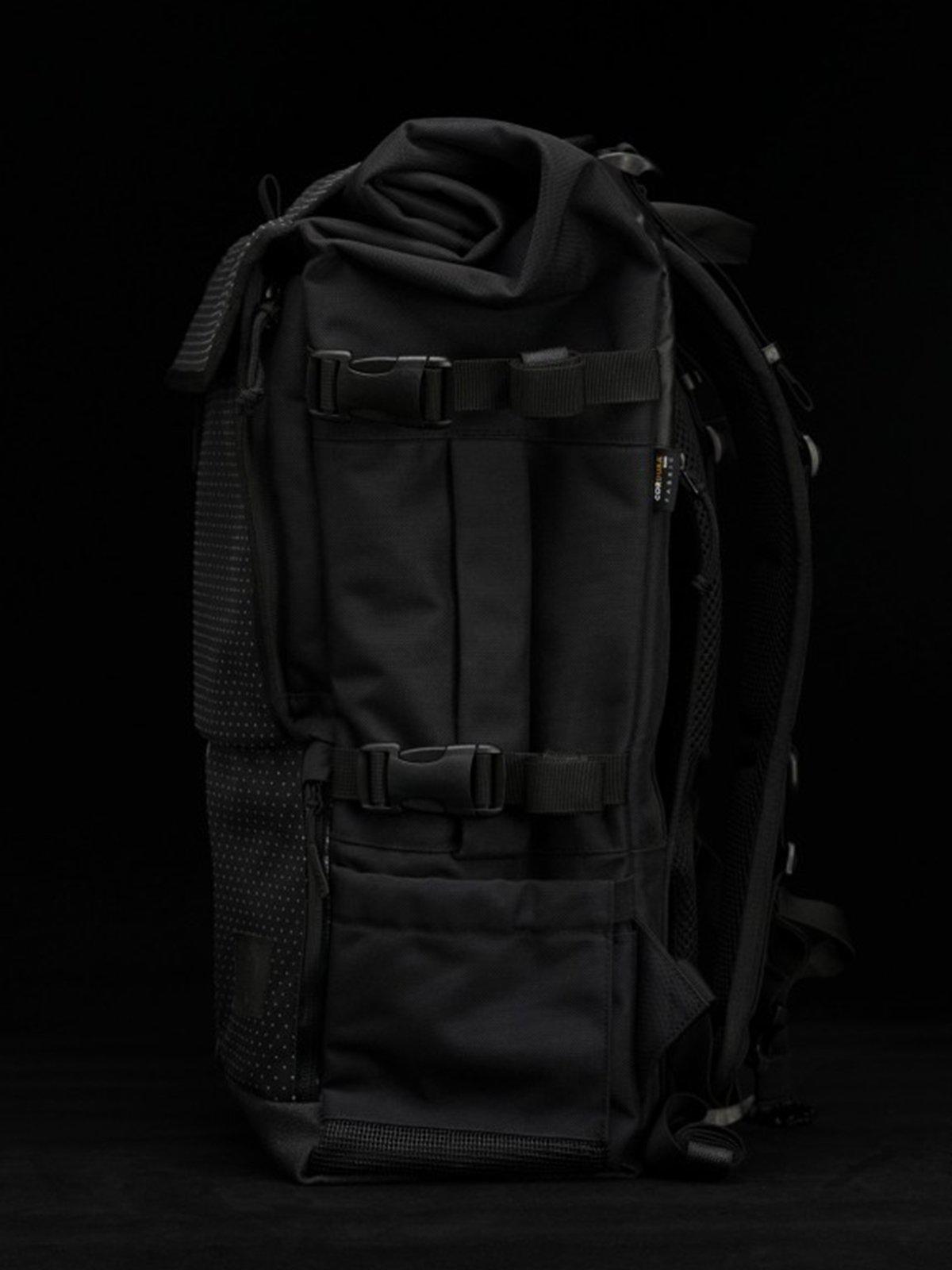 Life Behind Bars The Peloton Eclipse 30-42L Rolltop Backpack Black Reflective - MORE by Morello Indonesia