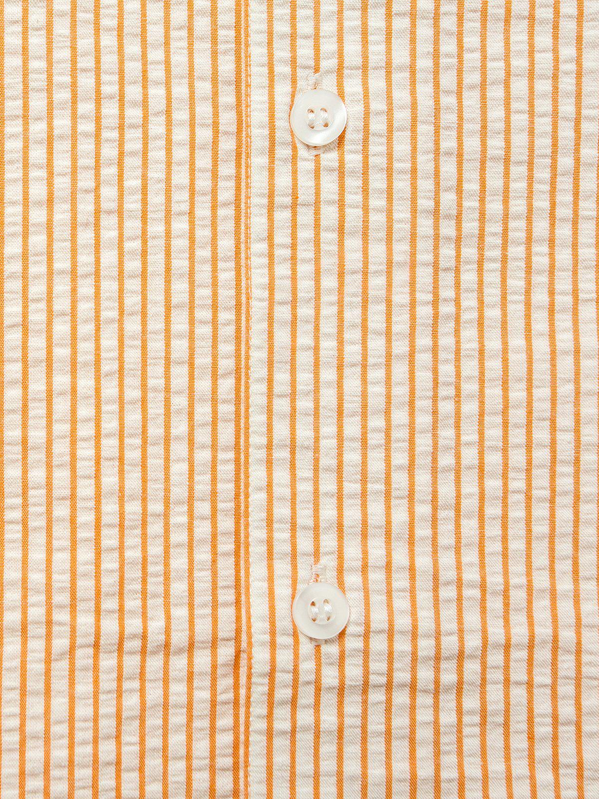 Contentment. Relaxed Seersucker Orange Shirt - MORE by Morello Indonesia