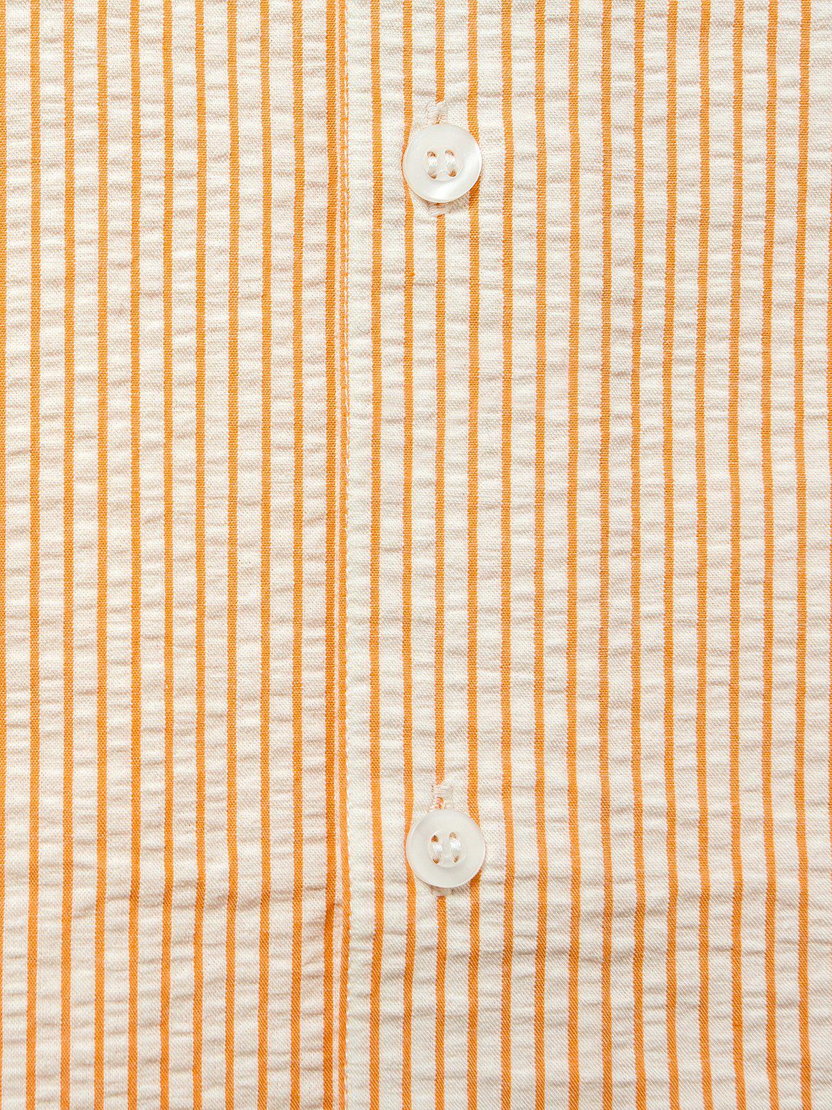 Contentment. Relaxed Seersucker Orange Shirt - MORE by Morello Indonesia