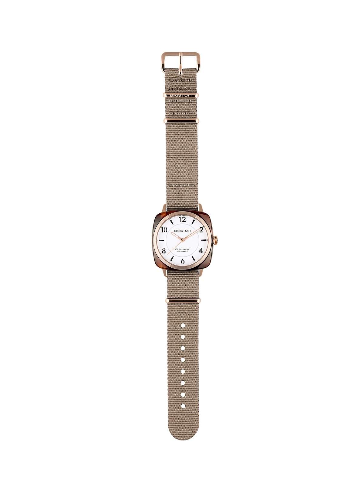 Briston Clubmaster Chic Acetate HMS Gold White Dial and Rose Gold 36mm - MORE by Morello Indonesia