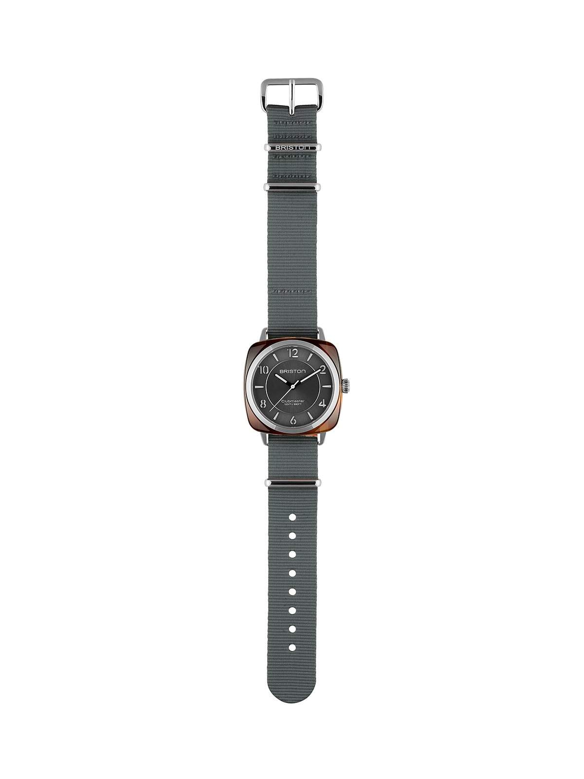 Briston Clubmaster Chic Acetate HMS Tortoise Shell Grey Sunray Dial 36mm - MORE by Morello Indonesia