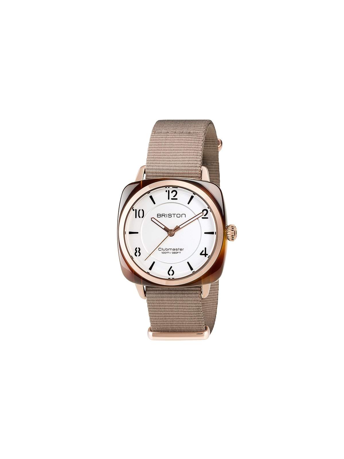 Briston Clubmaster Chic Acetate HMS Gold White Dial and Rose Gold 36mm - MORE by Morello Indonesia
