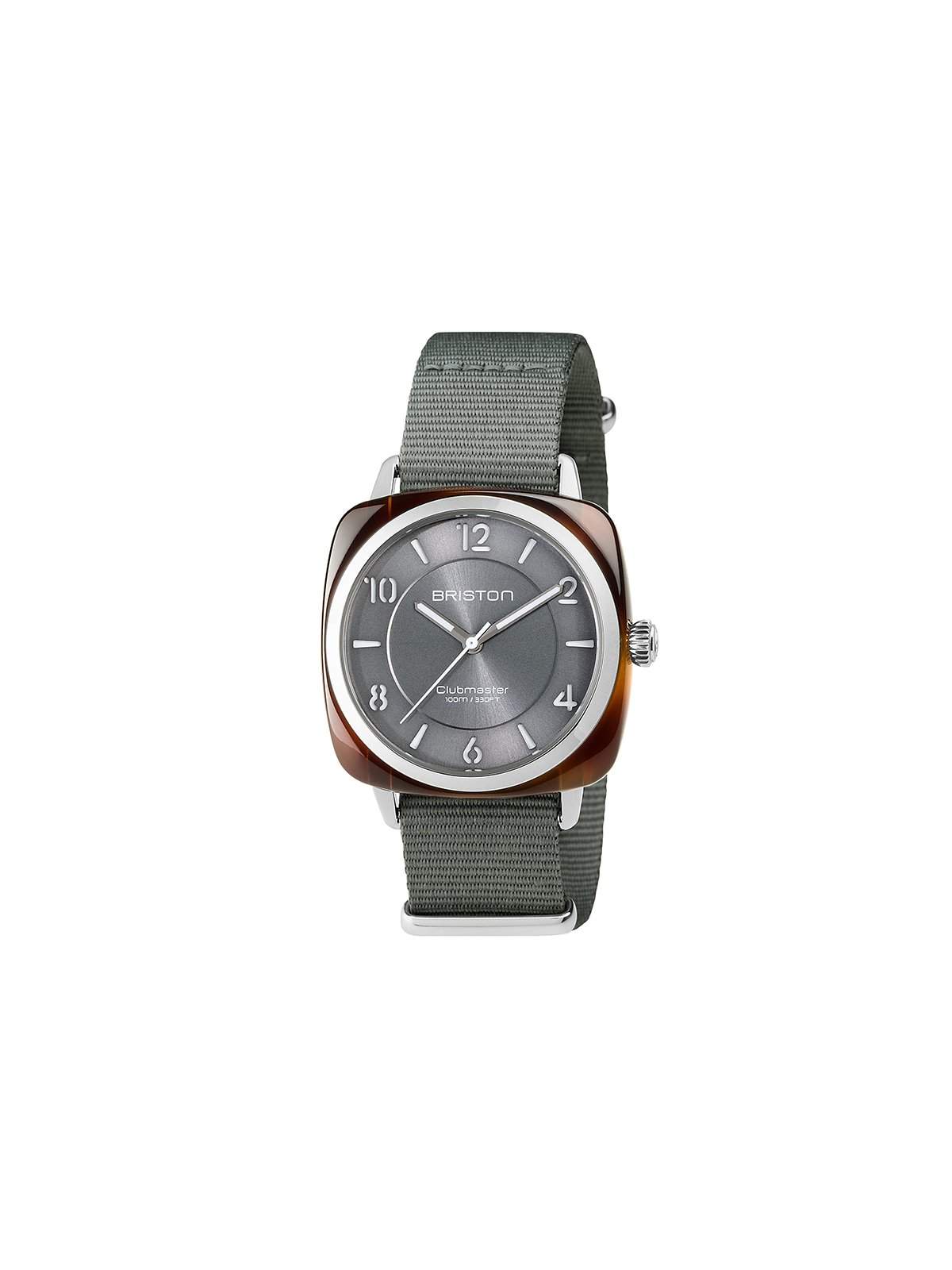 Briston Clubmaster Chic Acetate HMS Tortoise Shell Grey Sunray Dial 36mm - MORE by Morello Indonesia