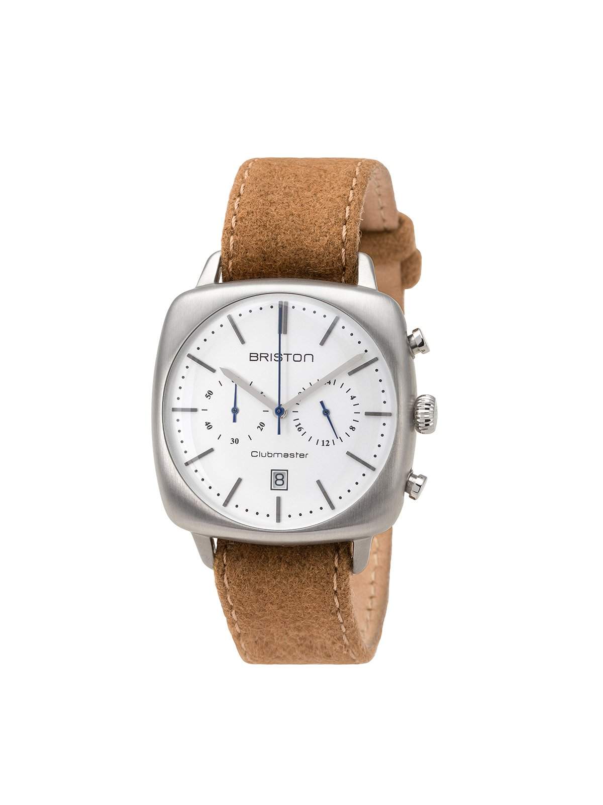 Briston Clubmaster Vintage Steel Chronograph White Dial 40mm - MORE by Morello Indonesia