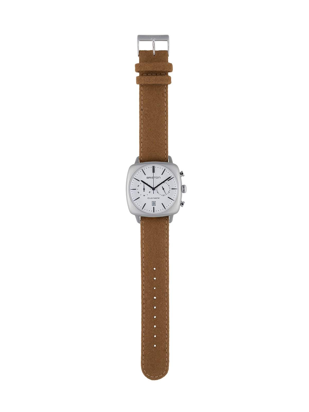 Briston Clubmaster Vintage Steel Chronograph White Dial 40mm - MORE by Morello Indonesia