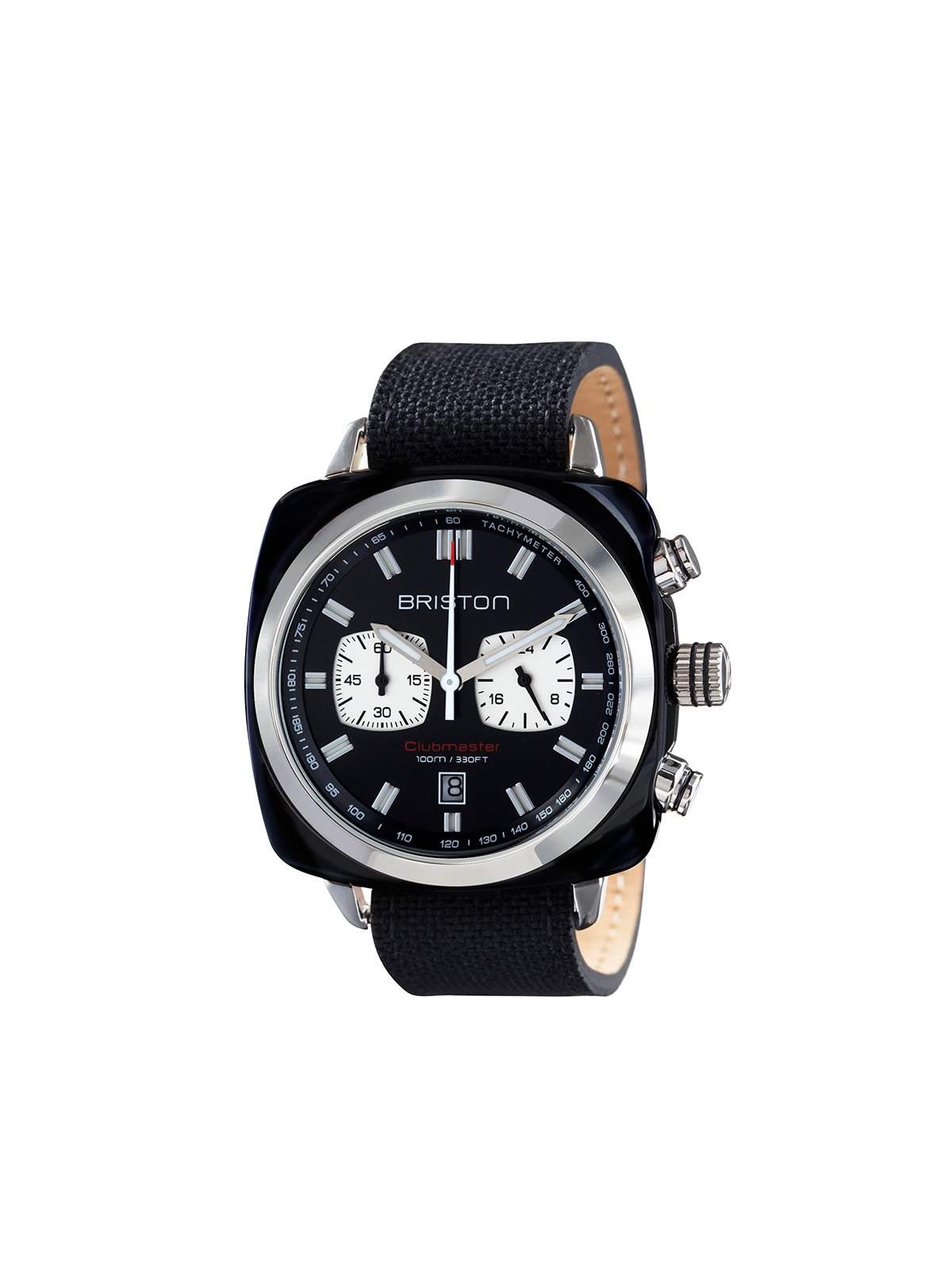 Briston Clubmaster Sport Acetate Chronograph Black With Black Dial 42mm - MORE by Morello Indonesia