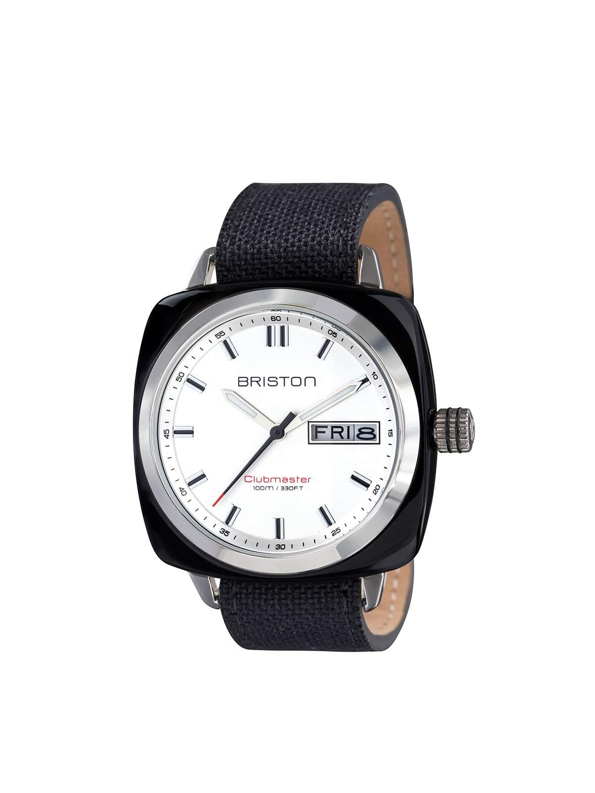 Briston Clubmaster Sport Acetate HMS Black With White Dial 42mm - MORE by Morello Indonesia