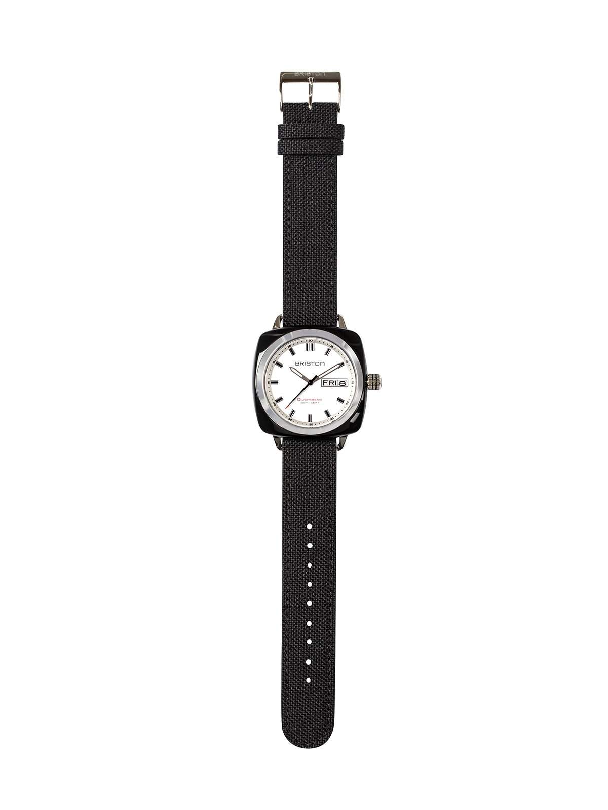 Briston Clubmaster Sport Acetate HMS Black With White Dial 42mm - MORE by Morello Indonesia