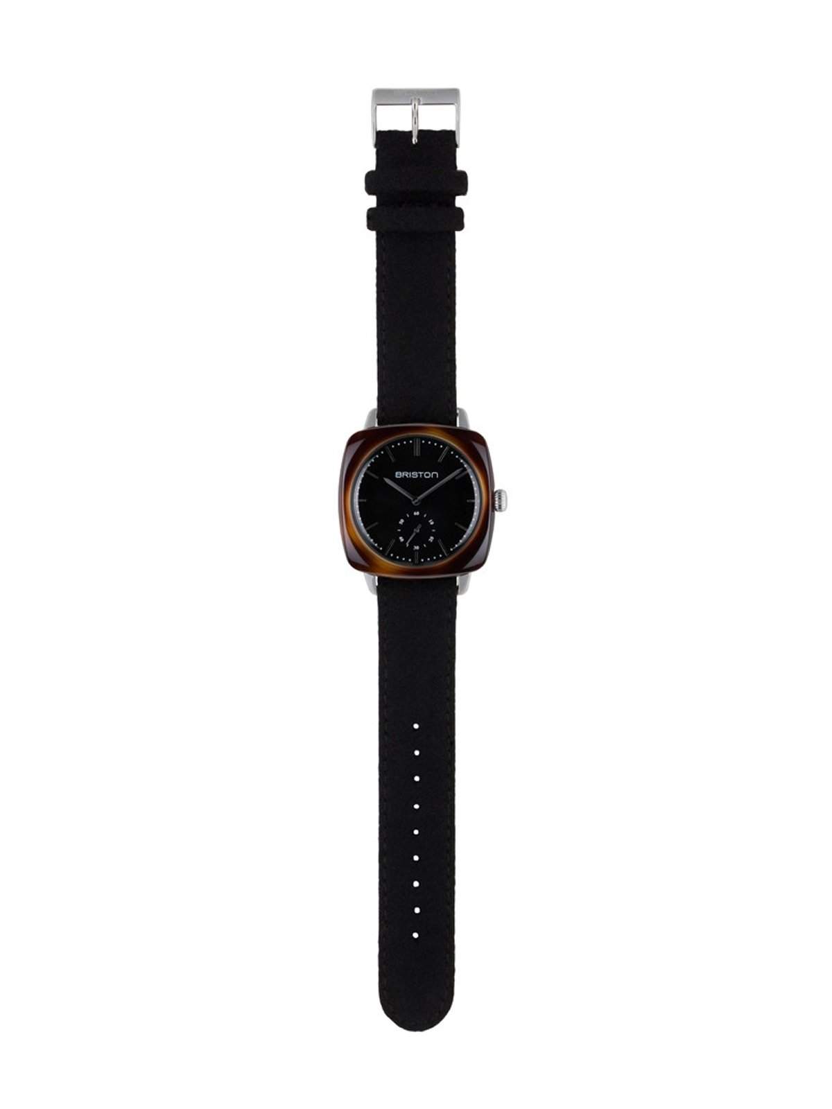 Briston Clubmaster Vintage Acetate Small Second Tortoise Shell Black Dial 40mm - MORE by Morello Indonesia