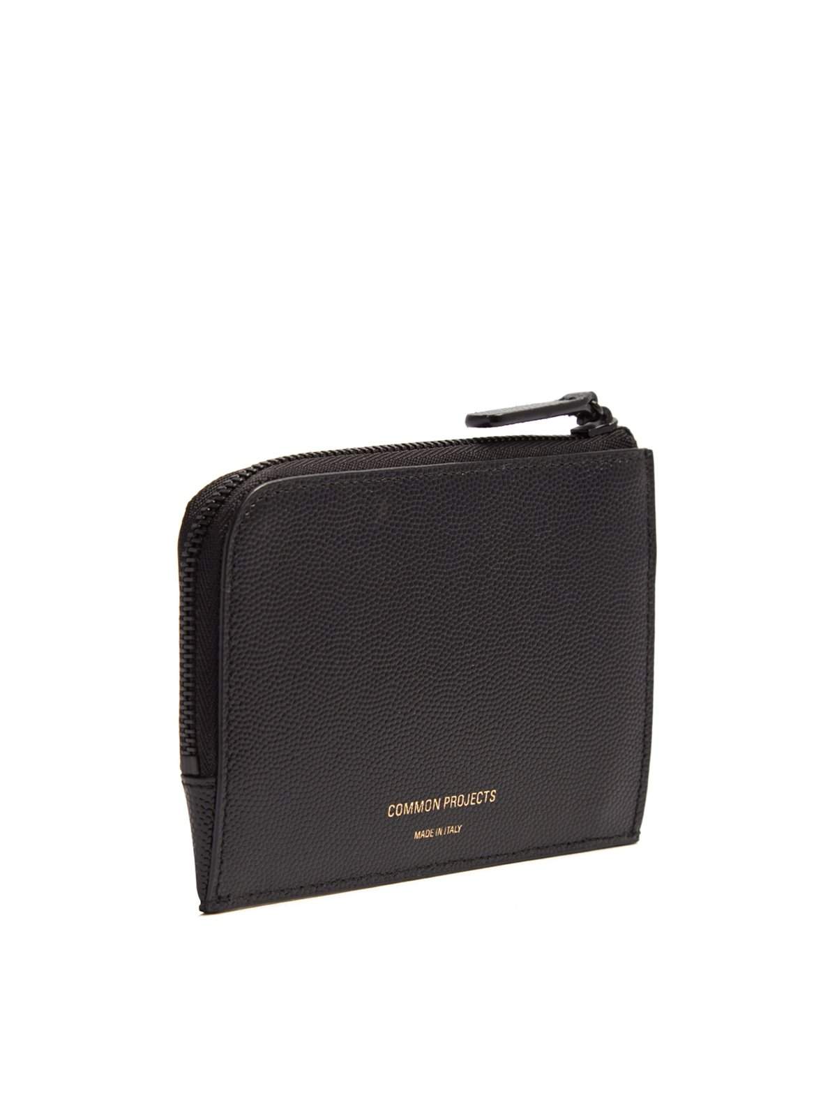 common projects black leather backpack Common Projects Zip Around Pebbled Leather Wallet Black