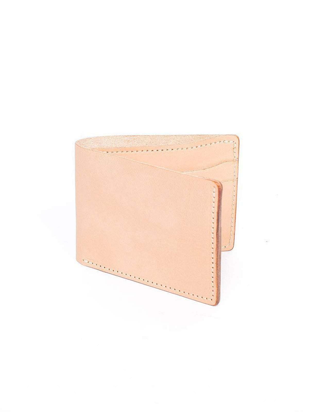 Wood&amp;Faulk Classic Bifold Natural Vegetable Tan Wallet - MORE by Morello Indonesia