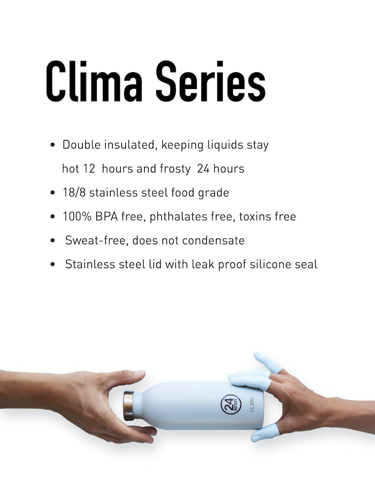 24Bottles Clima Bottle Mint Wooden Lid 500ml