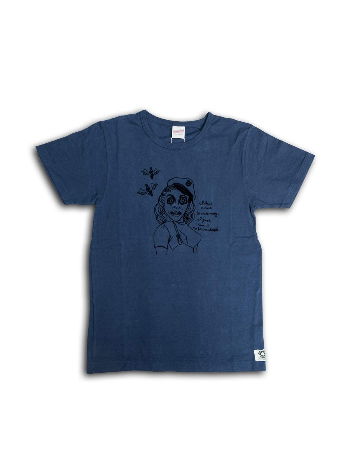 Free Rage Recycled Cotton Tee Money Navy - MORE by Morello Indonesia