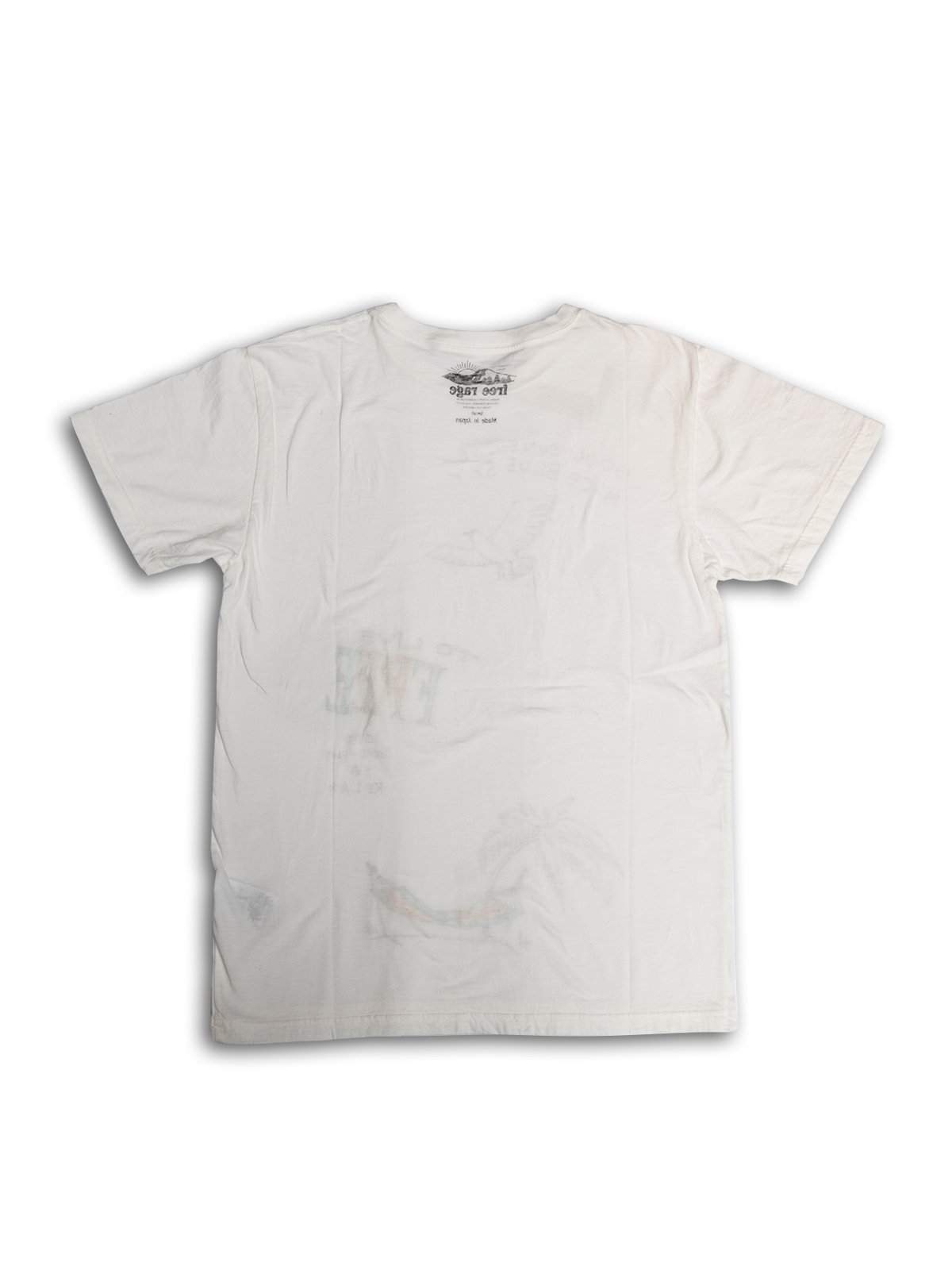 Free Rage Recycled Cotton Tee Hand Paint Live Free White - MORE by Morello Indonesia