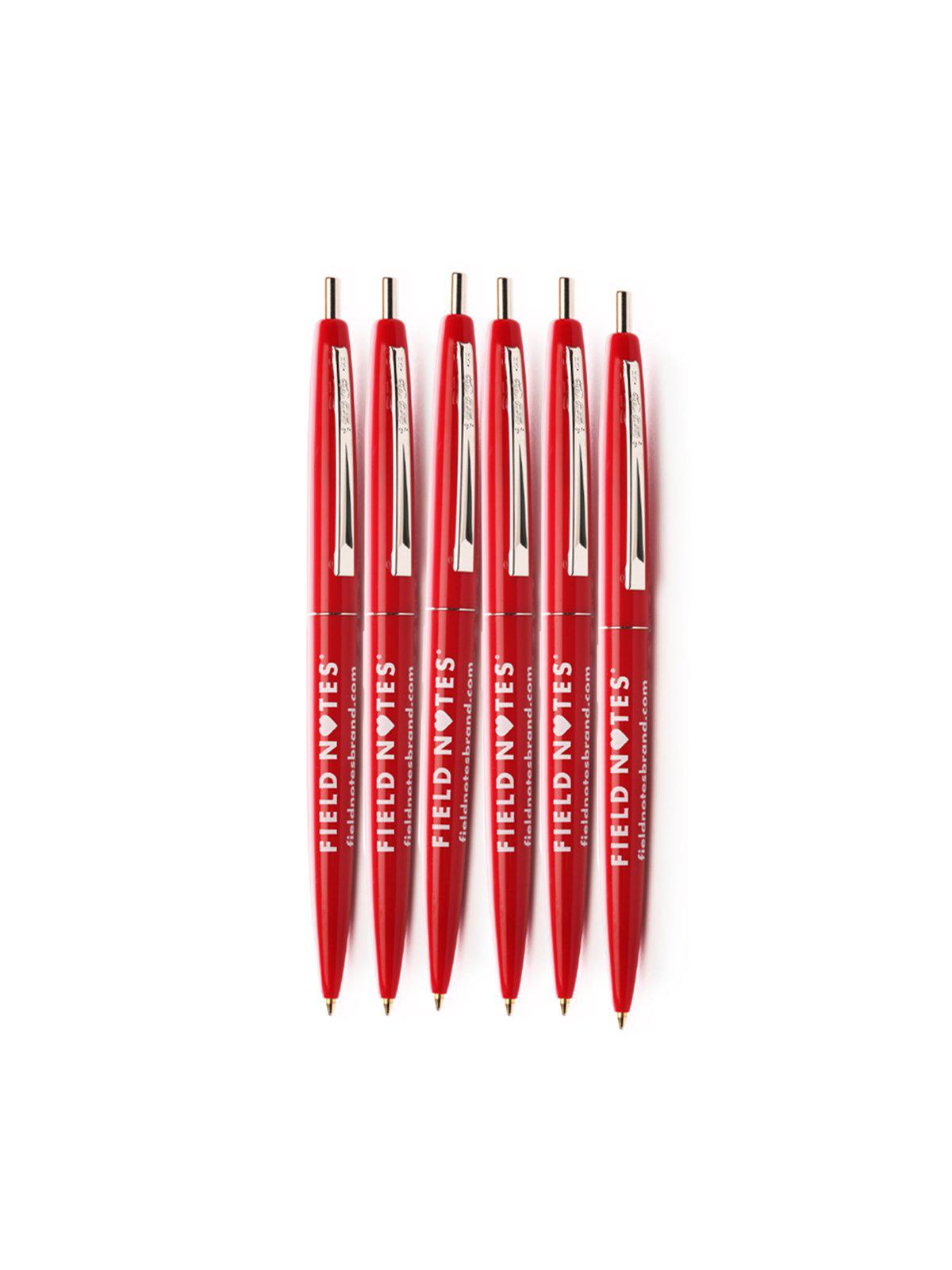 Field Notes Clic Pen 6 Pack Red Ink