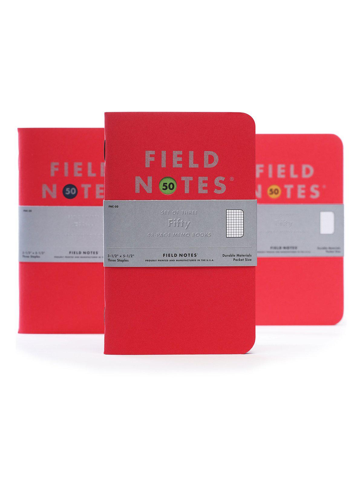 Field Notes Fifty Back To Basics 3 Pack Graph Paper