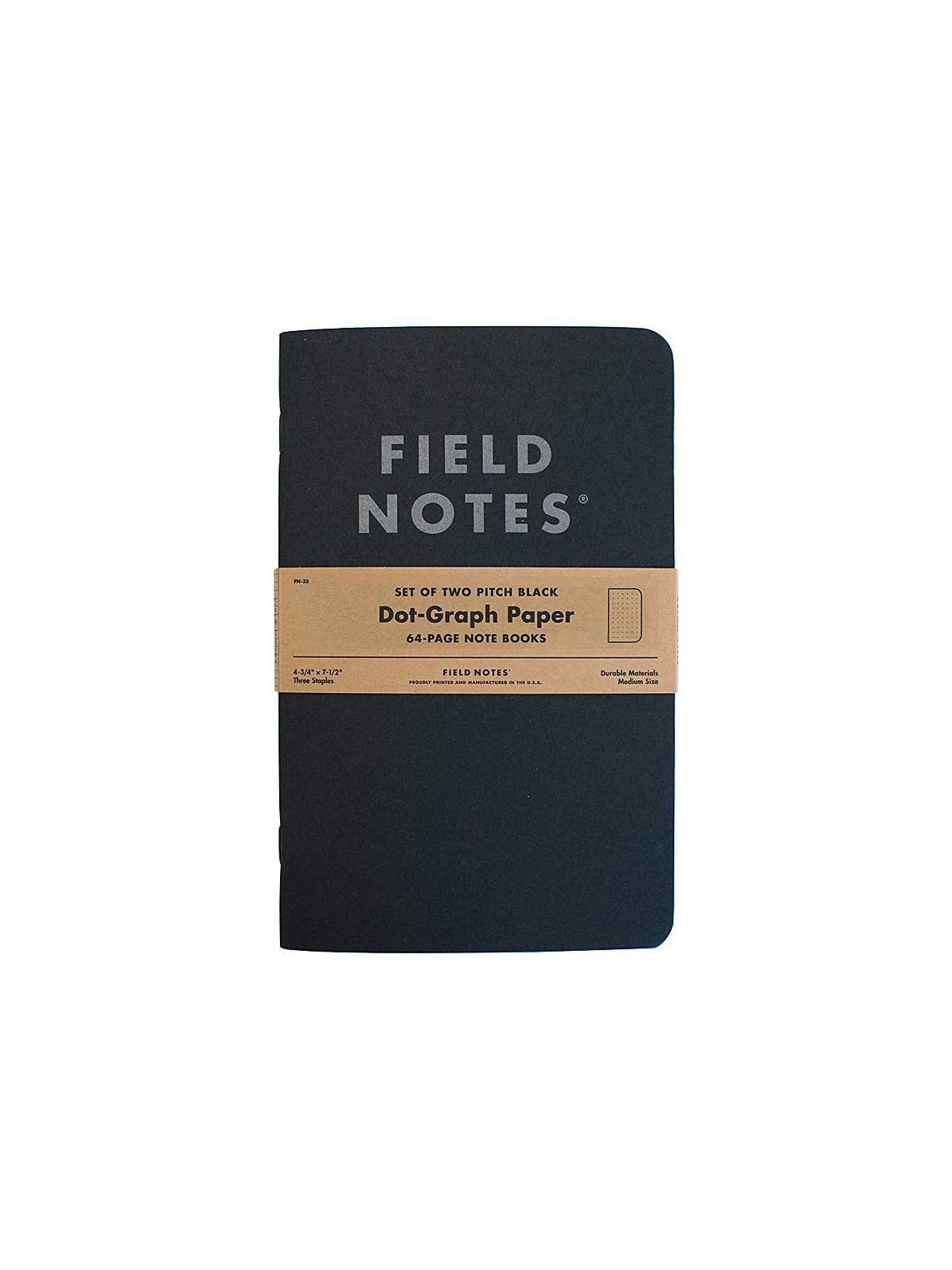 Field Notes Pitch Black Note Book 2 Pack Dot Graph Paper - MORE by Morello Indonesia