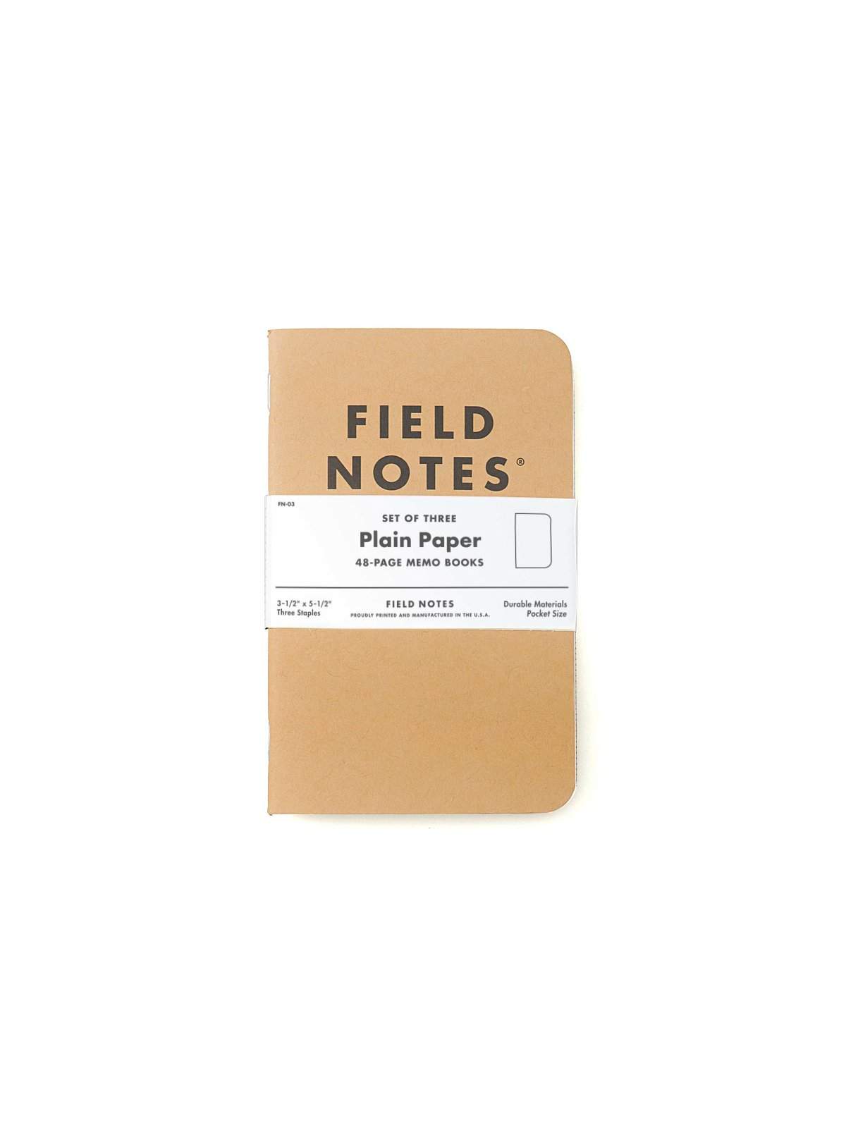 Field Notes Original Kraft 3 Pack Plain Paper - MORE by Morello Indonesia
