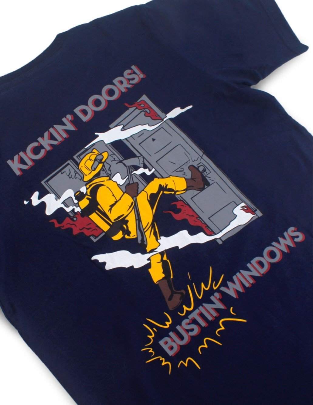 Jackhammer Fireman&#39;s Chores Tee Navy - MORE by Morello Indonesia