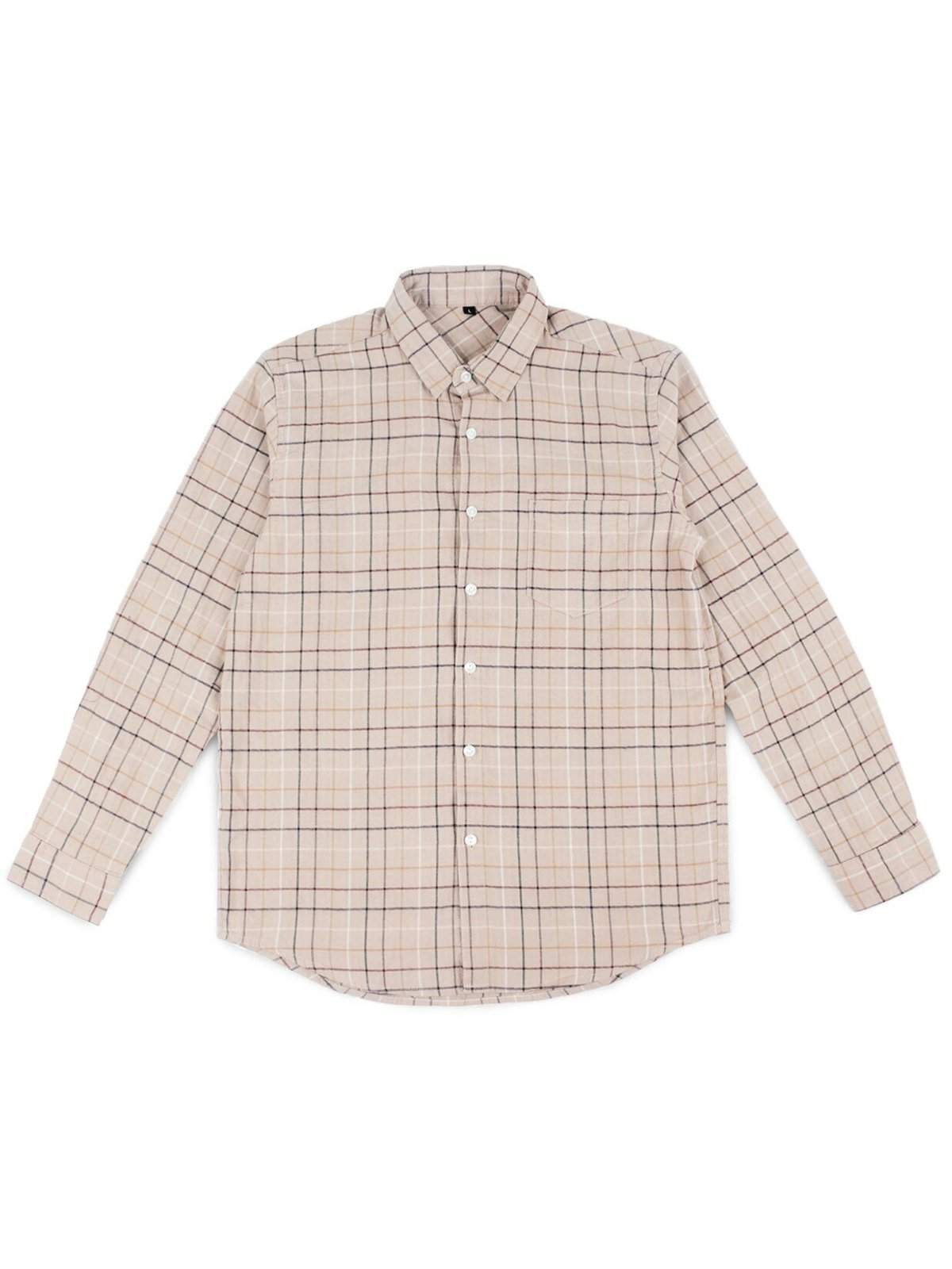 Jackhammer Hillbilly Plaid Shirt Brown Cream - MORE by Morello Indonesia