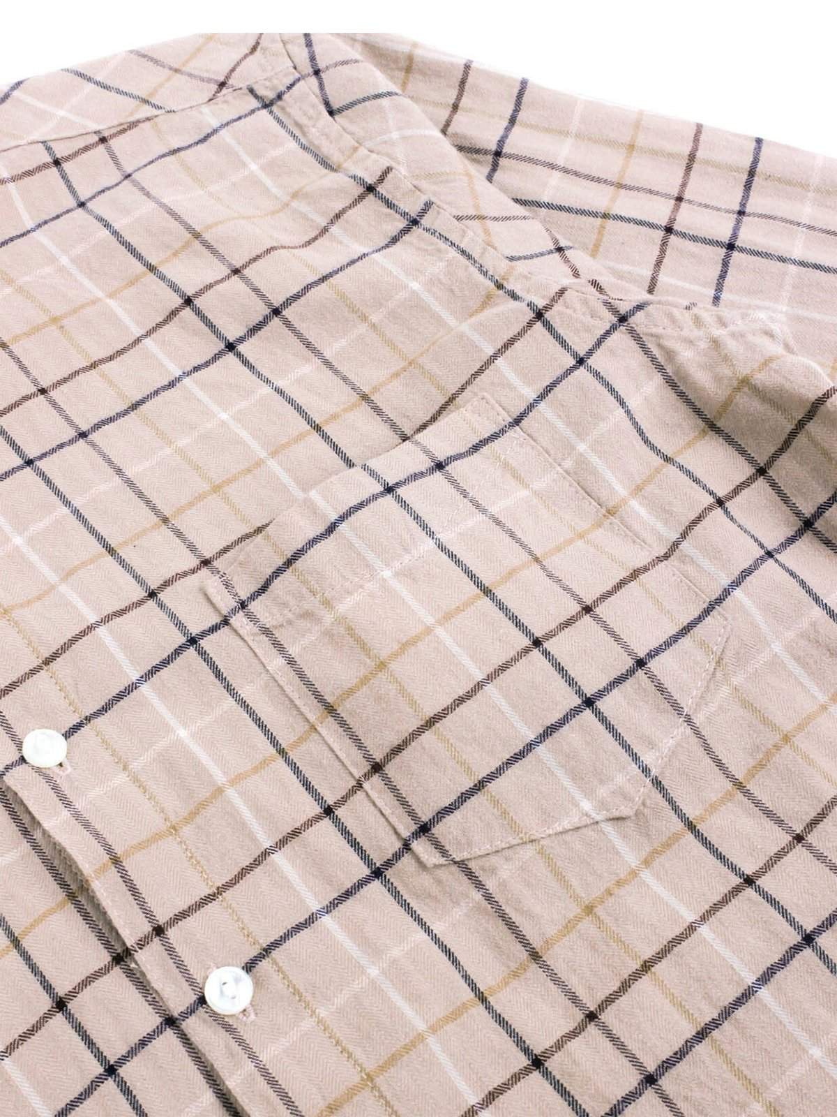 Jackhammer Hillbilly Plaid Shirt Brown Cream - MORE by Morello Indonesia