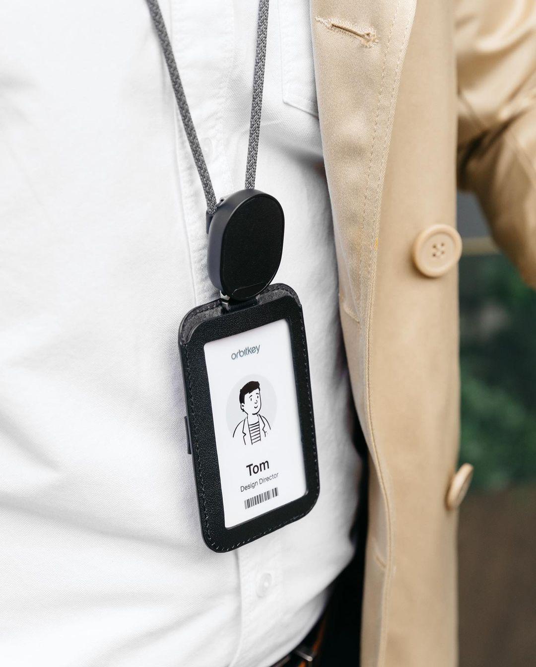 Orbitkey ID Card Holder Black With Lanyard