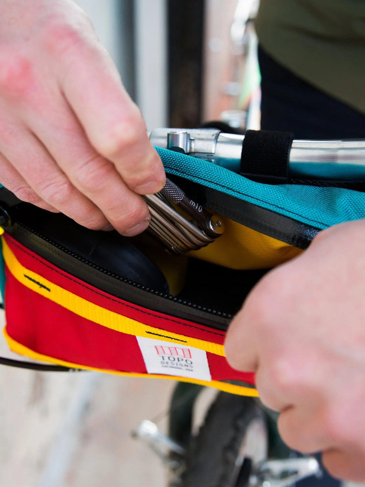 Topo Designs Bike Bag Red Black