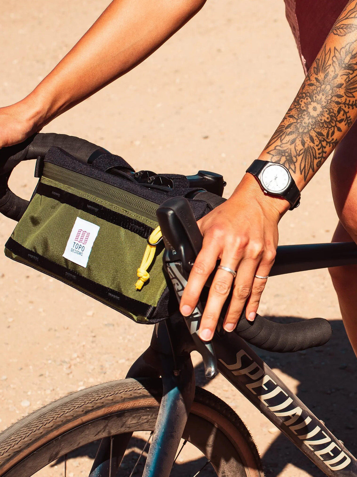 Topo Designs Bike Bag Red Black