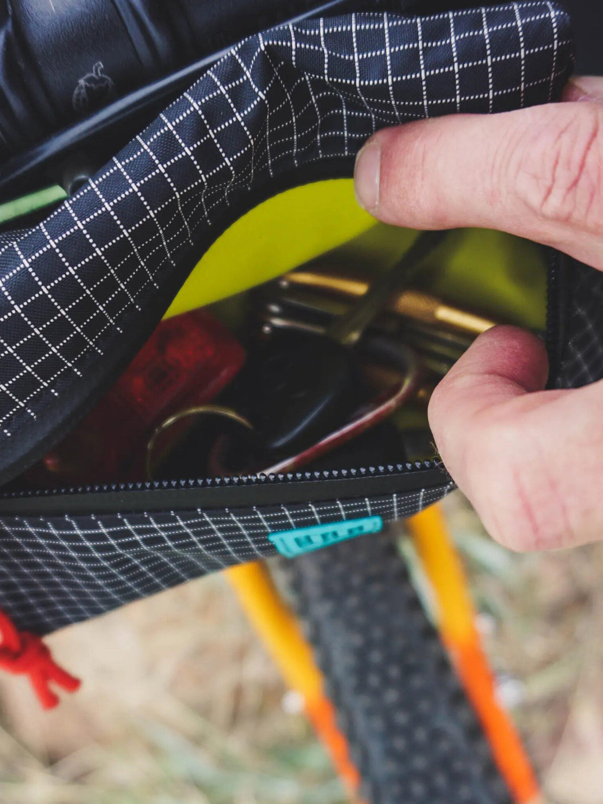 Topo Designs Mini Bike Bag Black White Ripstop