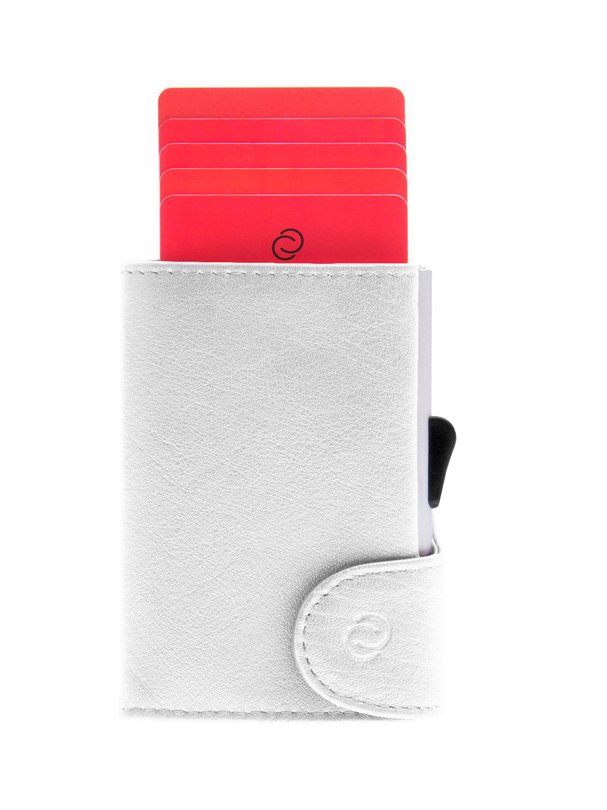 C-Secure Italian Leather RFID Wallet Bianco Ottico