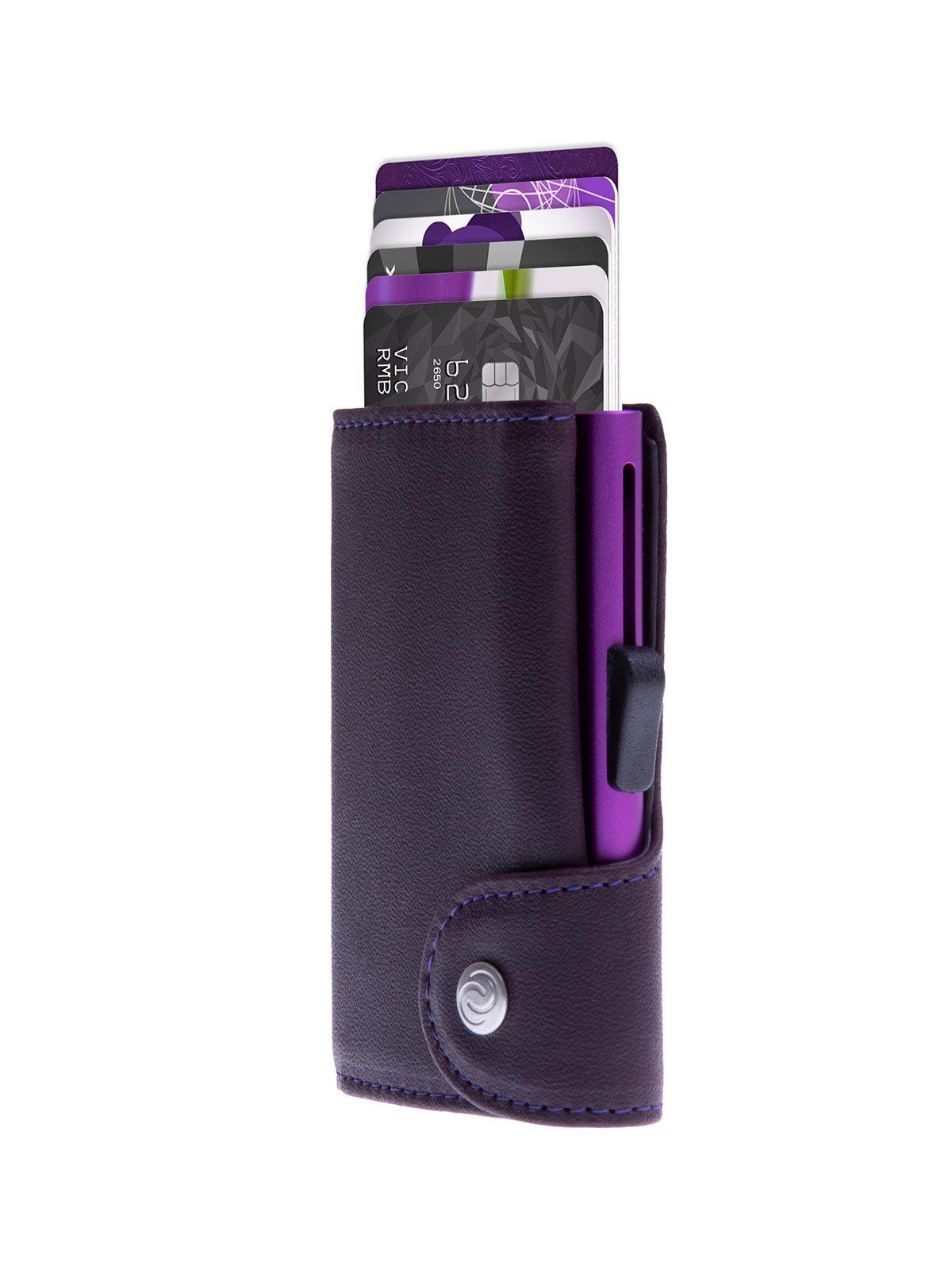 C-Secure Italian Leather RFID Wallet Cardinale Purple