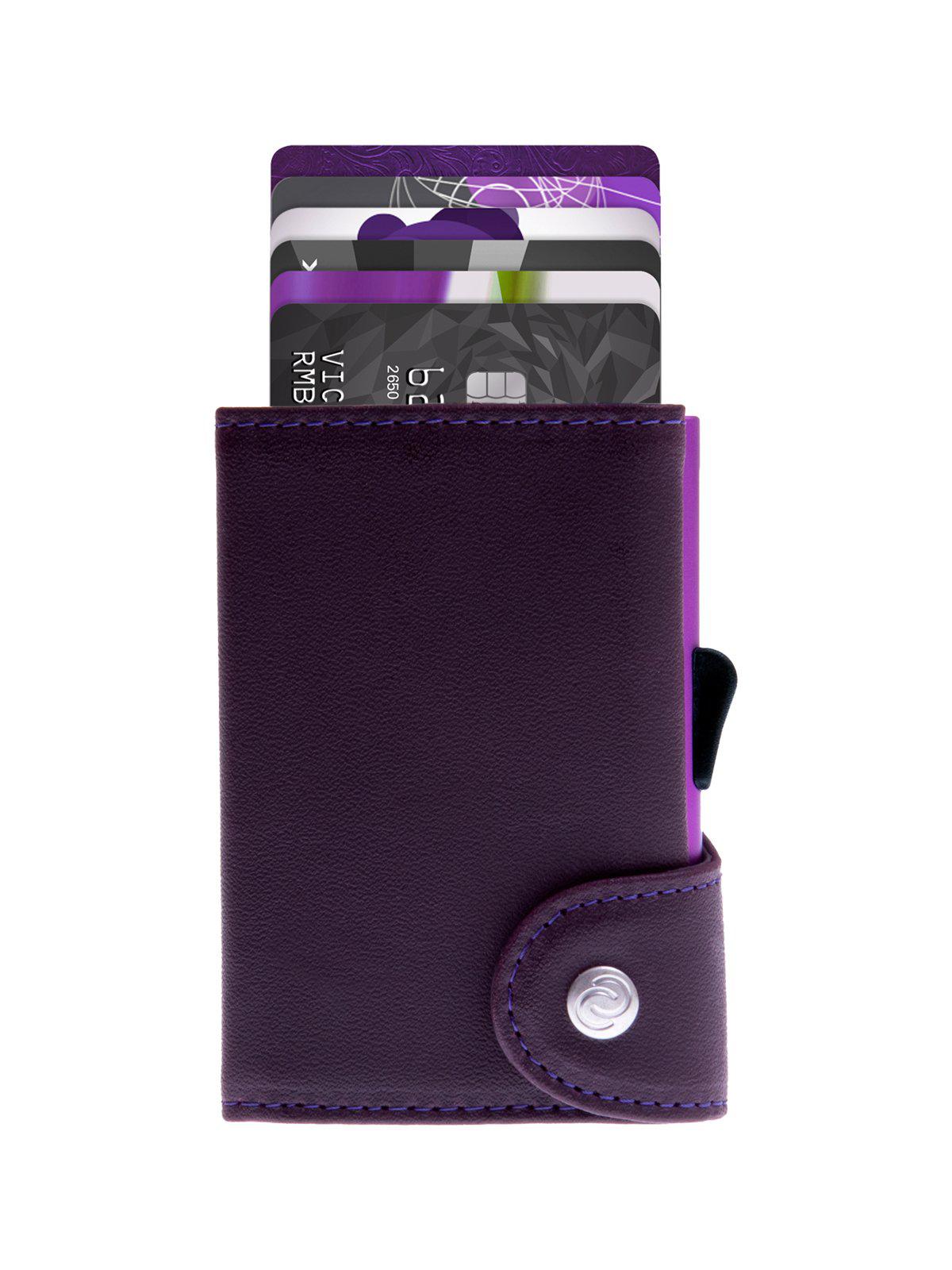C-Secure Italian Leather RFID Wallet Cardinale Purple